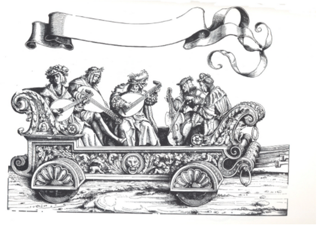 1516 woodcut "The Triumph of Emperor Maximillian" by Hans Burgkmair