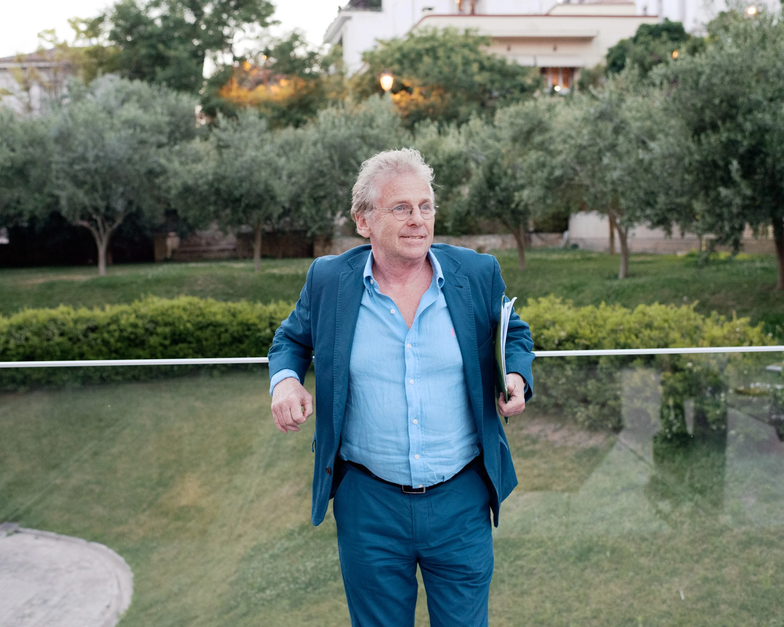  French-German politician Daniel Cohn-Bendit at the Akropolis museam. 