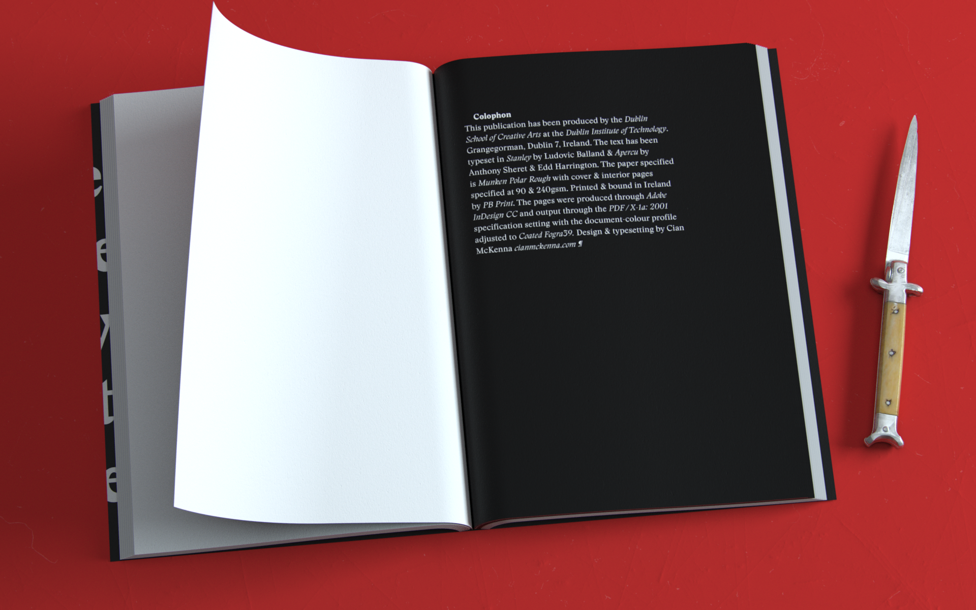 *Mandatory egregiously over detailed Colophon