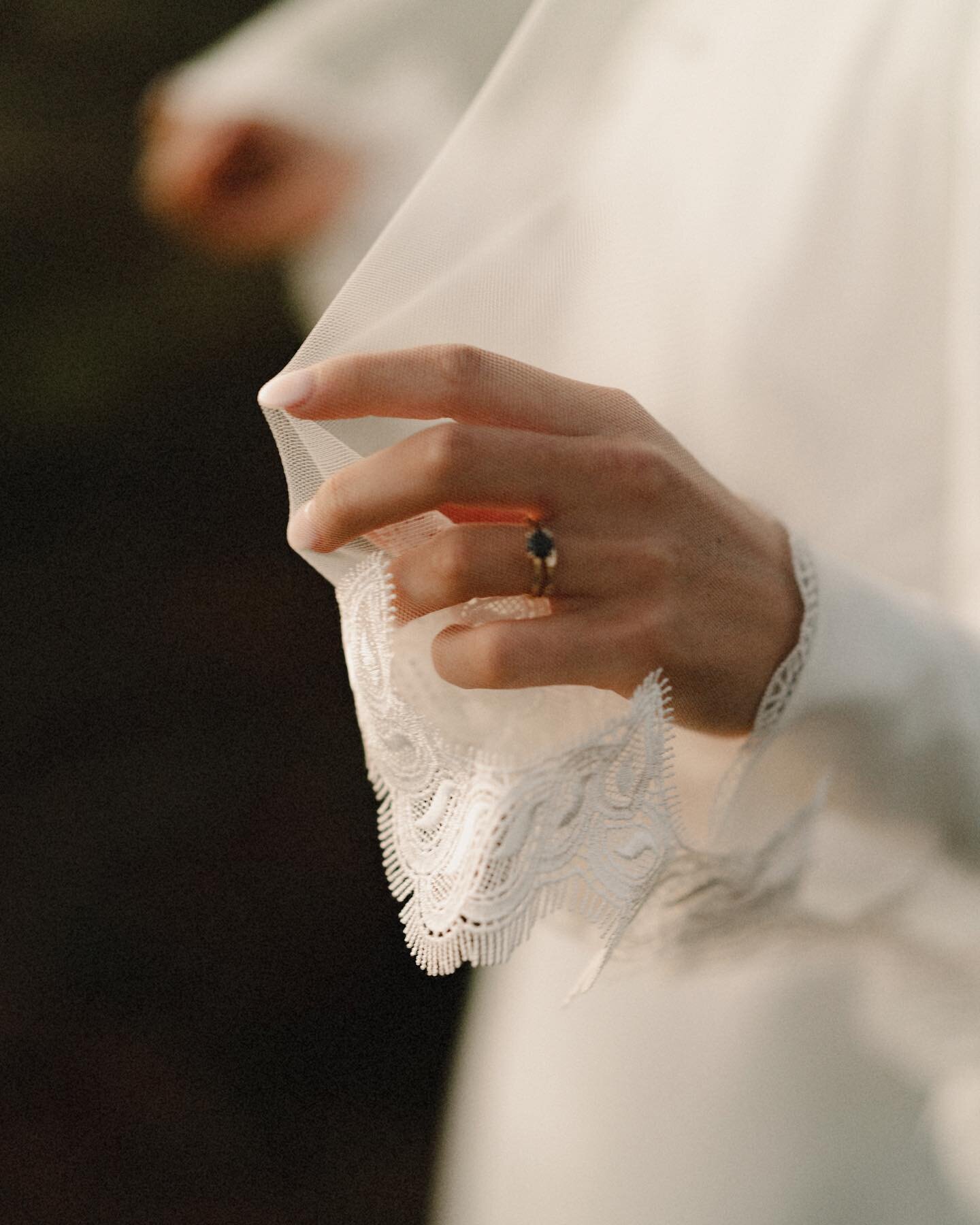 Caitlin and Timothy | 

 - the Audrey gown with custom sleeves, and the sweetest little custom veil 🪡