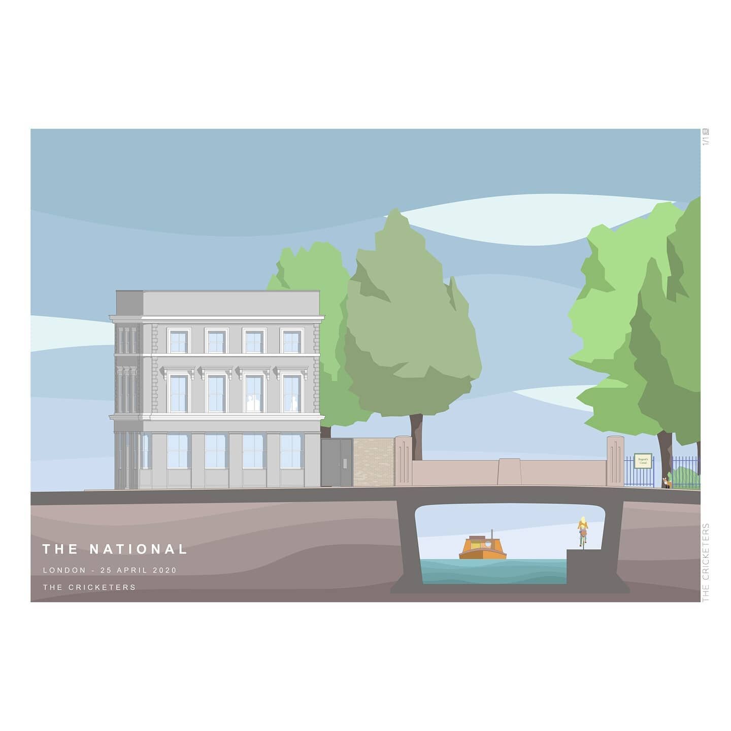 This was a fun one, a custom illustration which made for a great lockdown birthday present. The building is the former cricketers arms by Victoria Park. Drawn to order at short notice the print was intended as a mock up gig poster. Thanks to Aidan fo