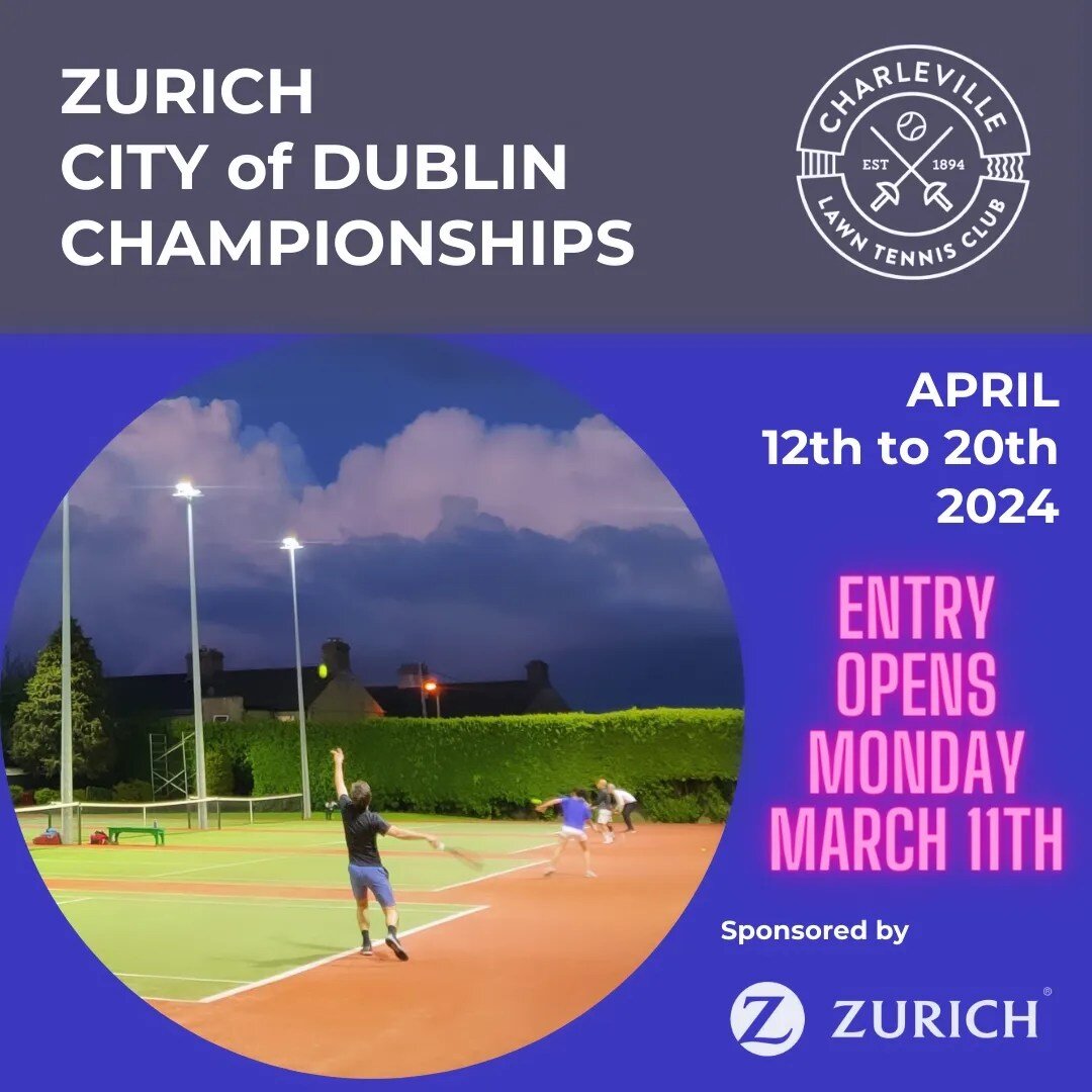 🚨 SET YOUR ALARMS! 🚨 Entry is about to open for the BEST* open championship in Dublin! 

Monday, March 11th, 23.59 GMT 🗓️ you can get your entry in on Tennis Ireland's tournamentsoftware.com (linked in bio ☝️)

This year our open championship is s