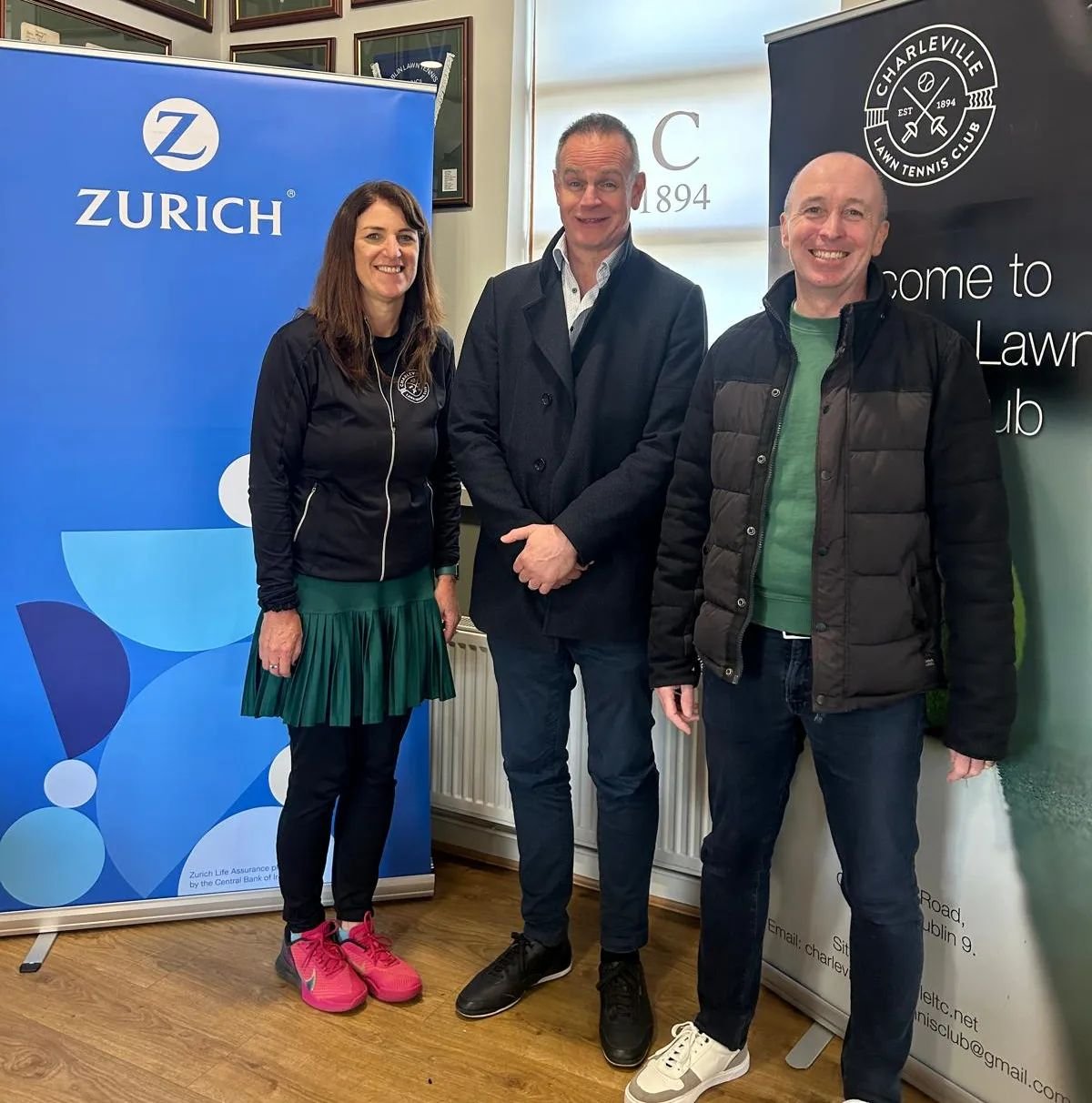 We were delighted to have Kevin Quinn, the CEO of tennis Ireland, visit us during the Zurich City of Dublin Championships this week. He's pictured here with club president Breege Timoney and tournament director Andy Caffrey. Thanks Kevin for making t