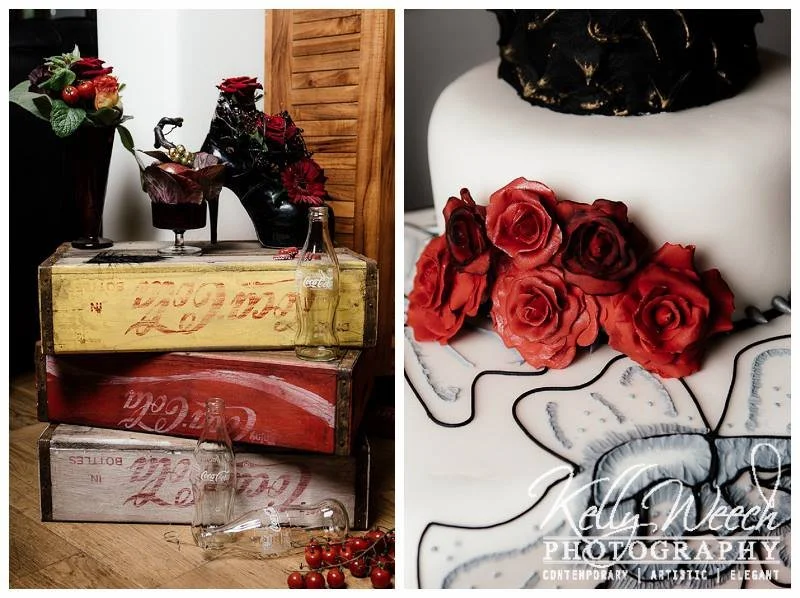 rock n roll tattoo wedding by Kelly Weech