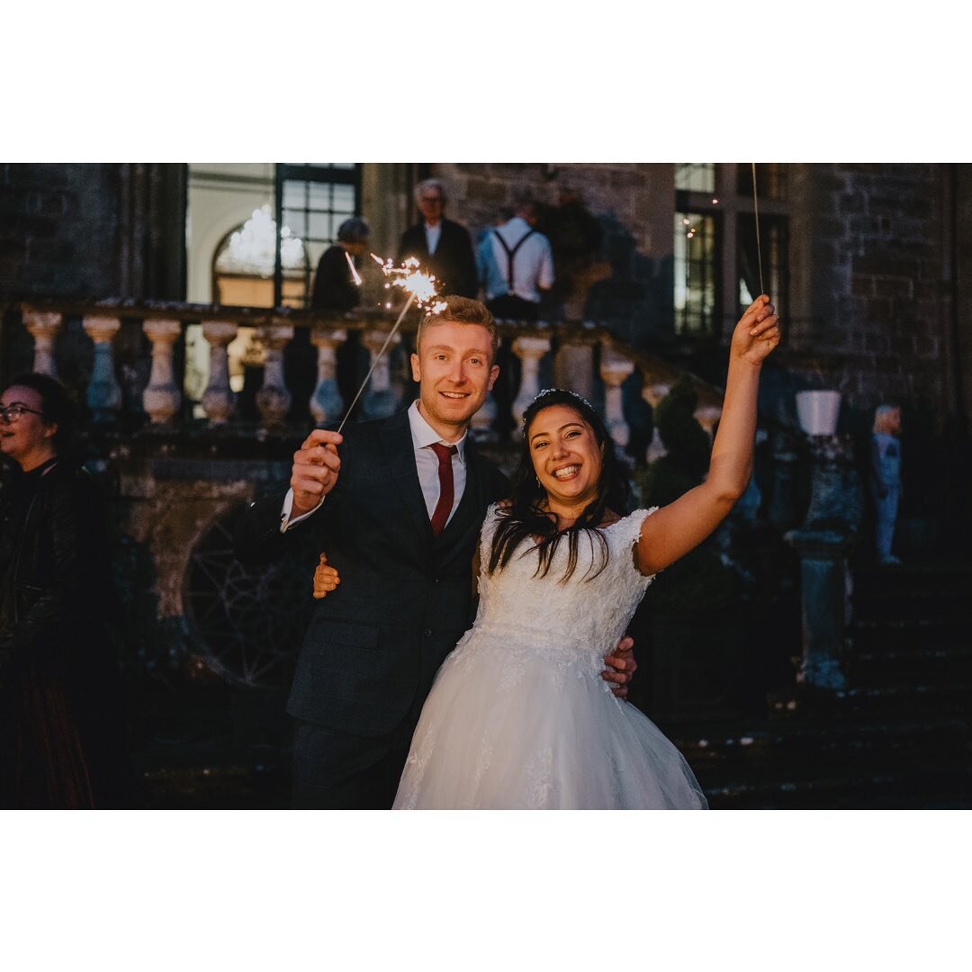Ok one more from Mazz &amp; Rob&rsquo;s wedding at @clearwellcastle ⚡️ ⚡️ 
.
.

#gloucestershirewedding #wiltshirephotographer #wiltshireweddingphotographer  #weddingphotography #weddinginspiration #realwedding #filmpalette #weddingseason #sparklerse