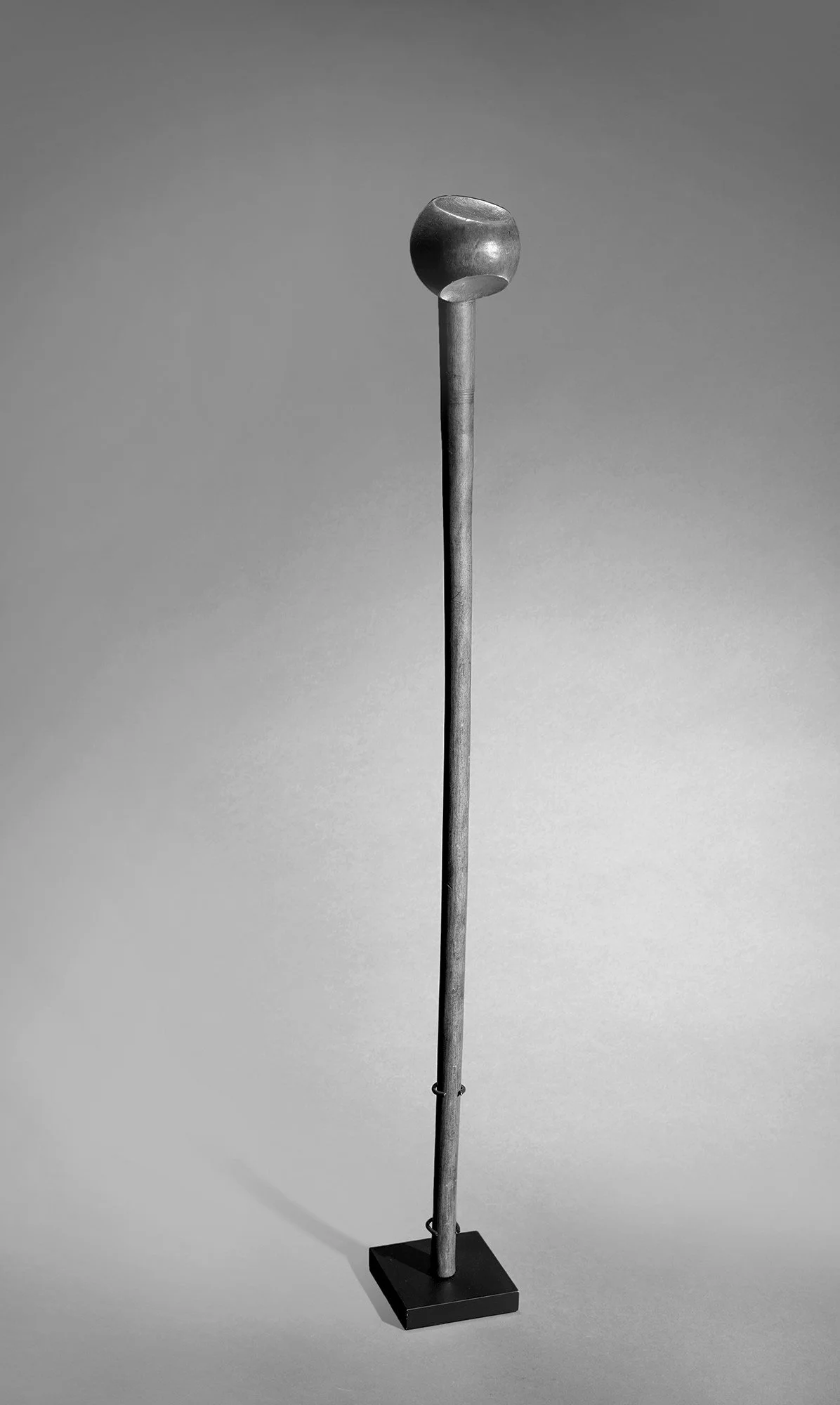 work  South Africa - Tribe of Zulu  ritual dance sceptre  Beginning of 20th century  wood   h 28 inch  private collection France - BLACK&WHITE.jpg