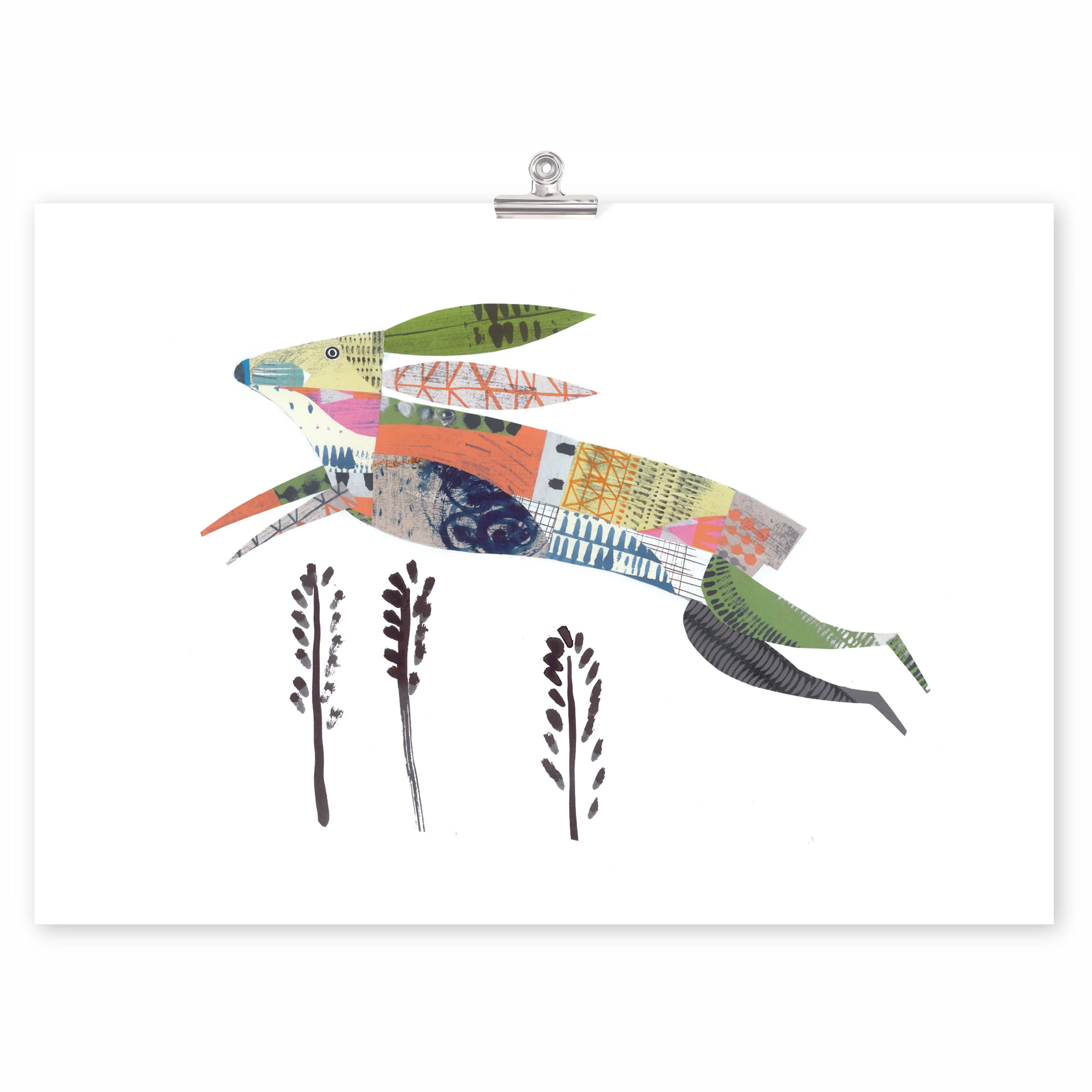 leaping hare giclee print
