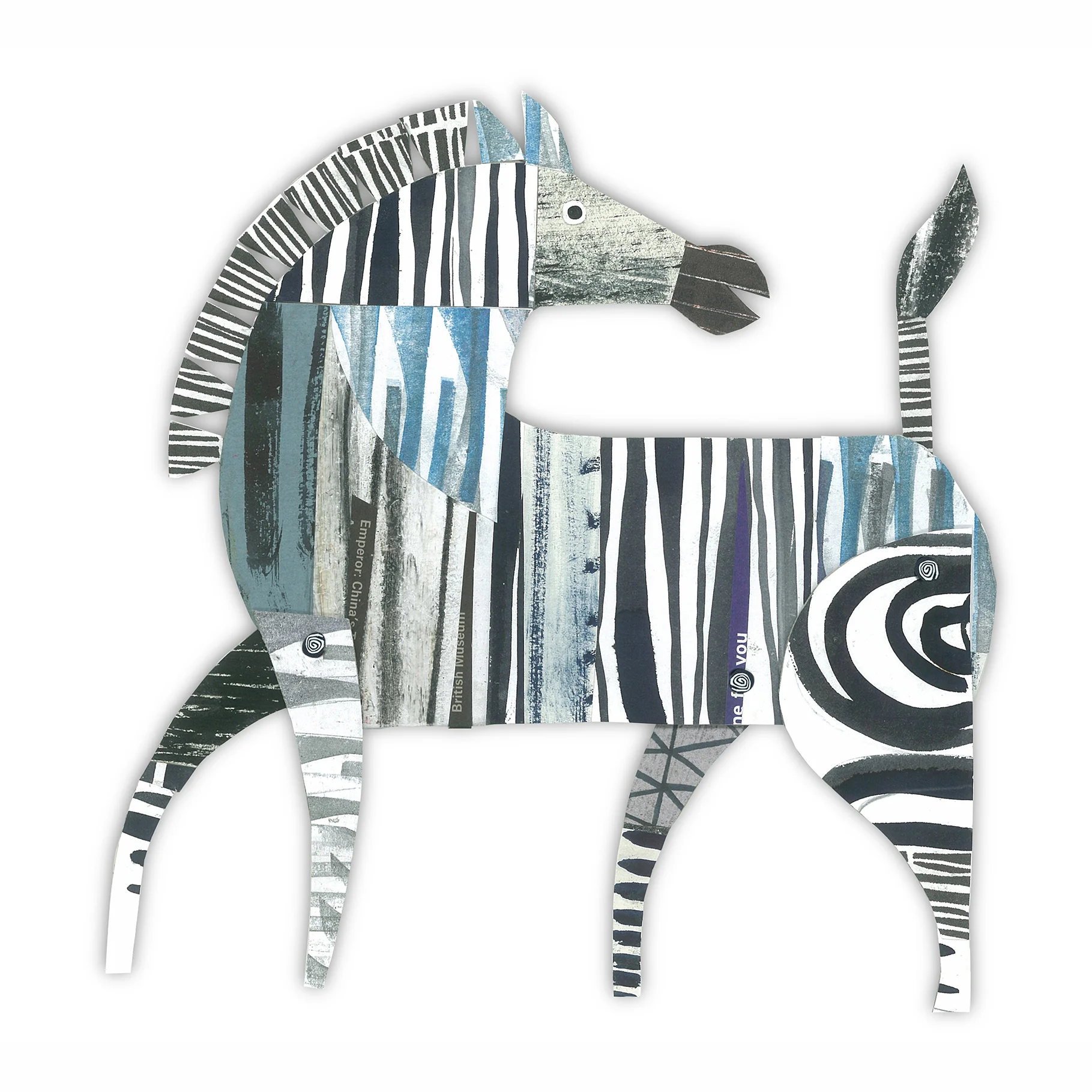 zebra from forthcoming animal parade book