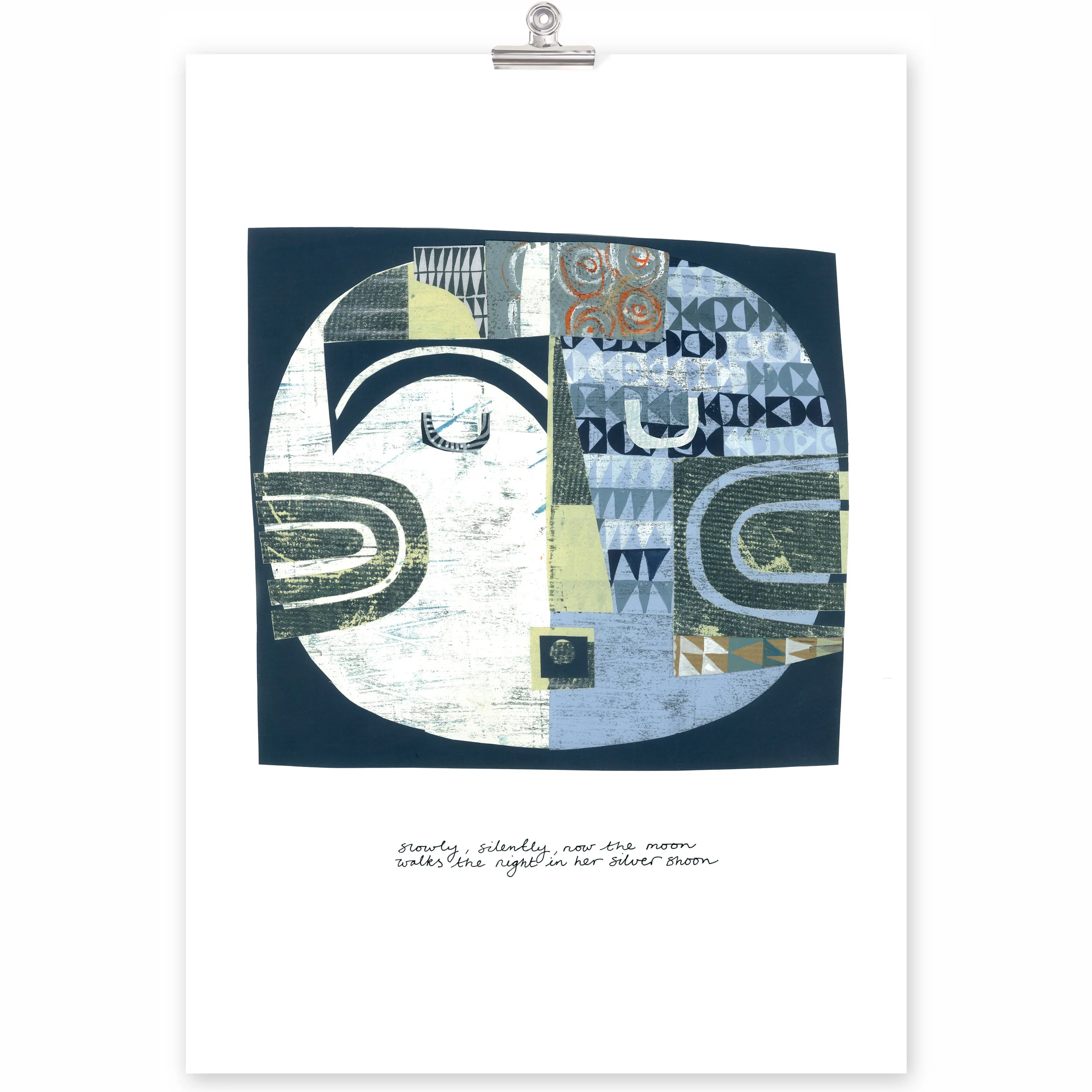 silver moon giclee print