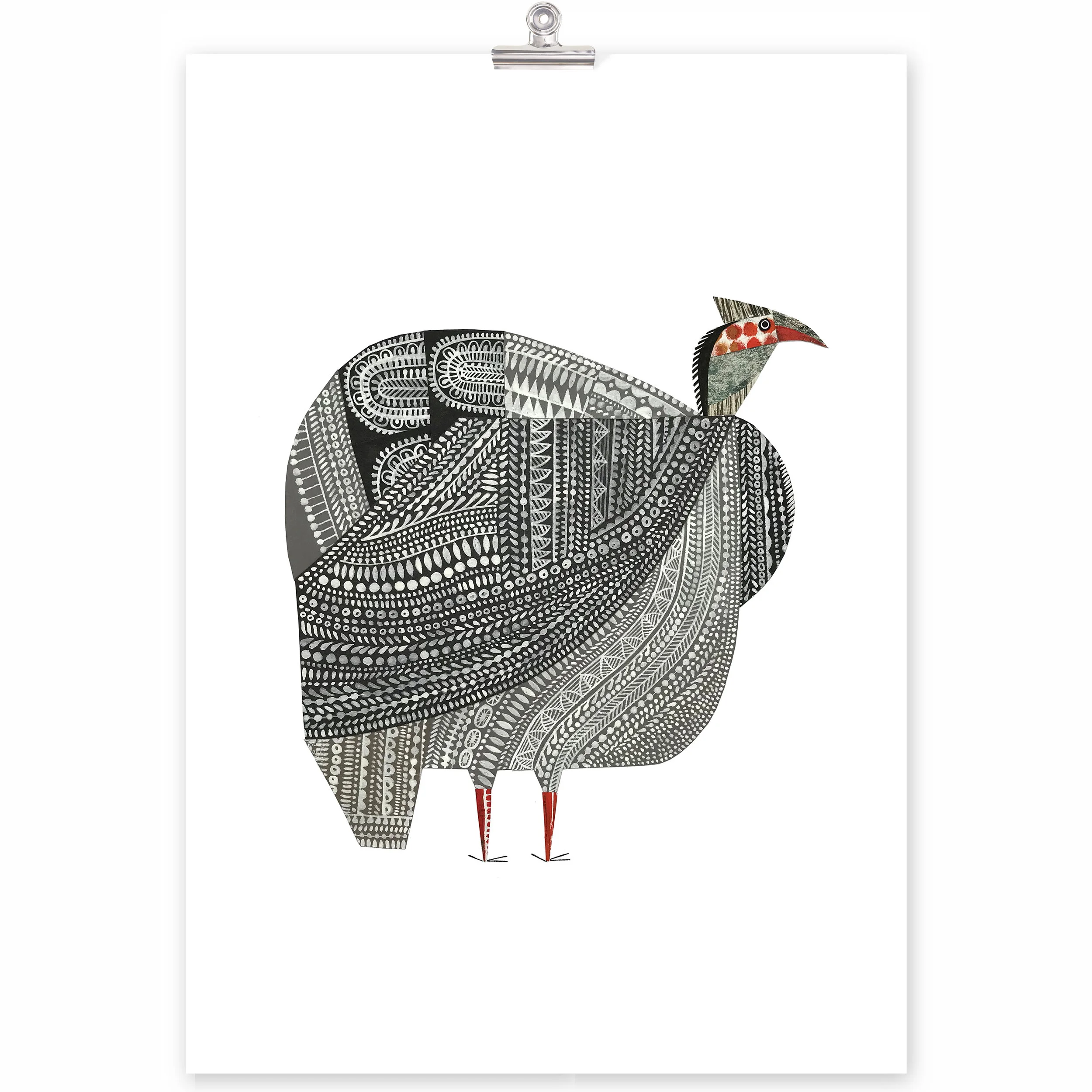 guinea fowl giclee print