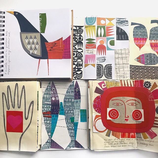Black and white yesterday, colour today. Old and new sketchbooks.
#sketchbook #sketchbookpages #artjournaling #artjournal #cutandpaste #collagesketchbook #collagejournal #createeveryday #arteveryday