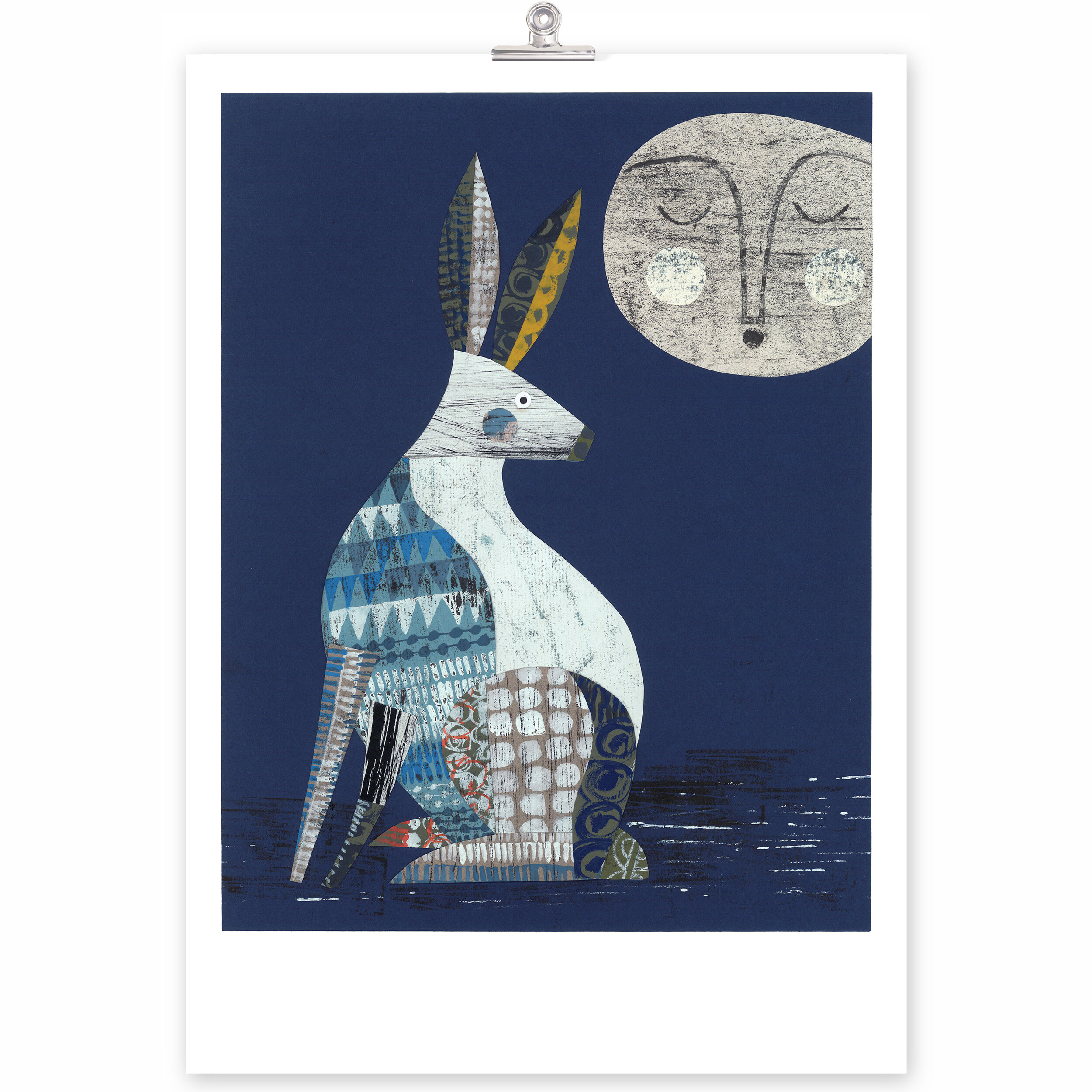 midnight hare giclee print