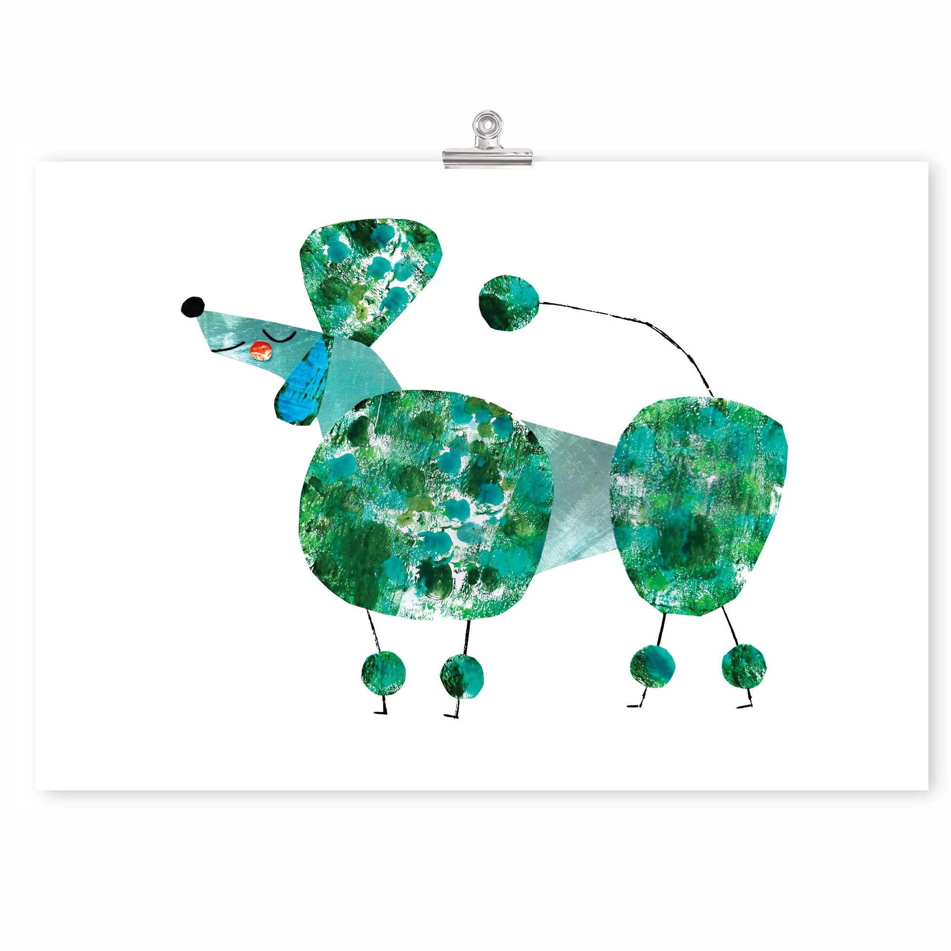 proud poodle A3 giclee print 297h x 420w (mm)