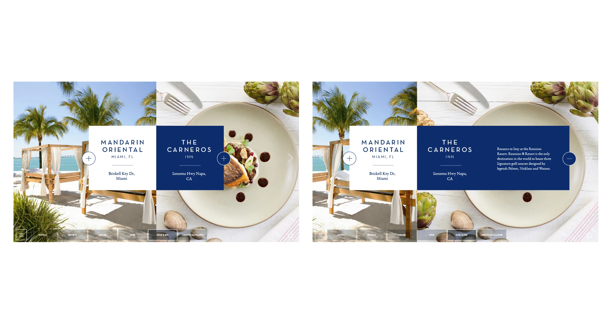 Resort package slides