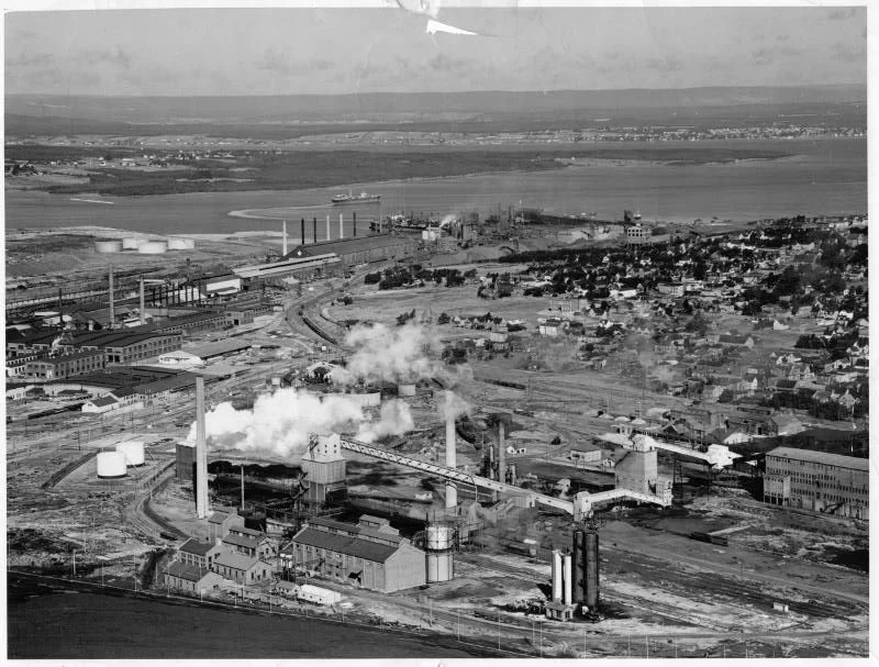 Old aerial shot of Whitney Pier