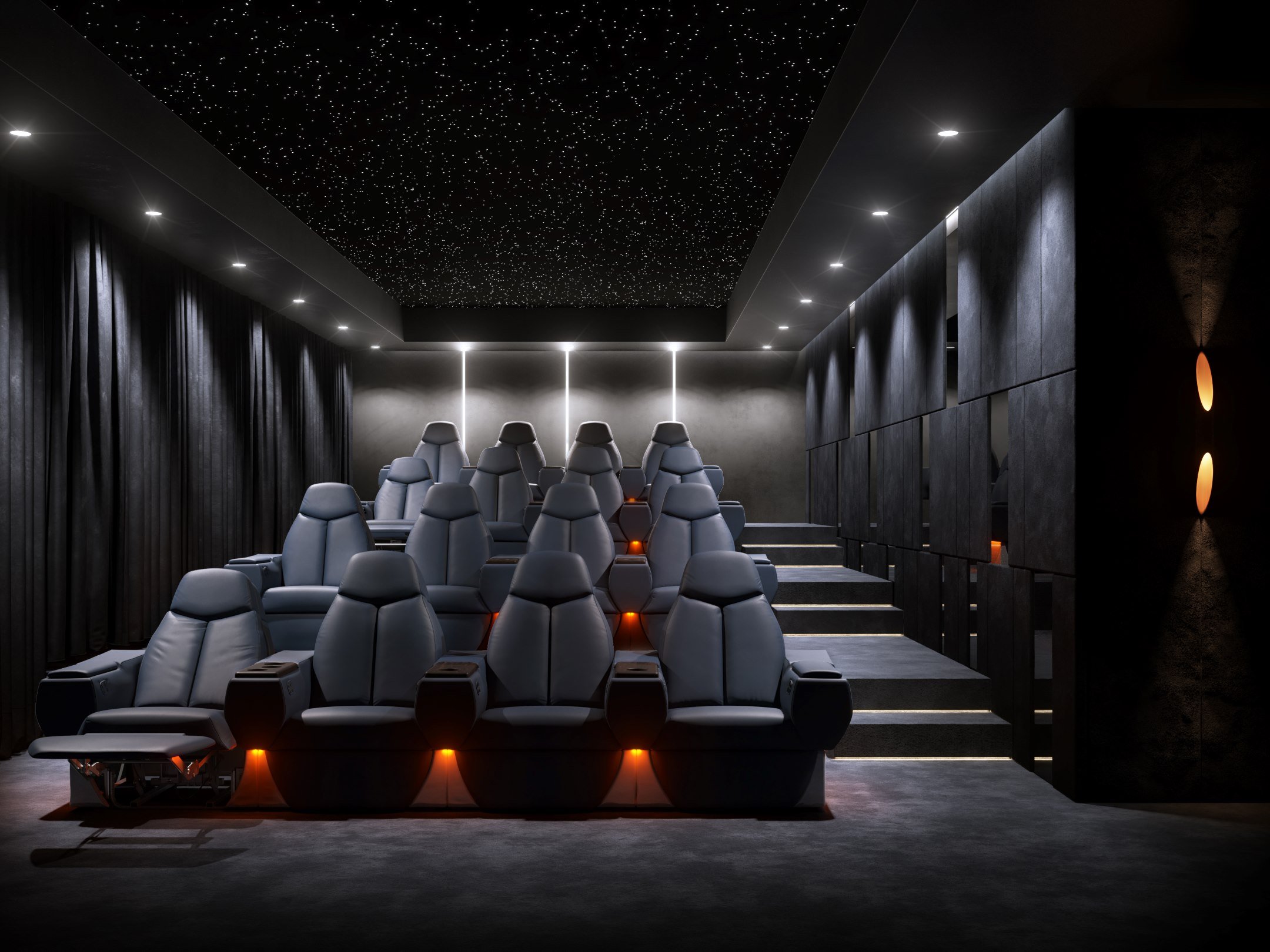 Home Cinema Seating And Media Room