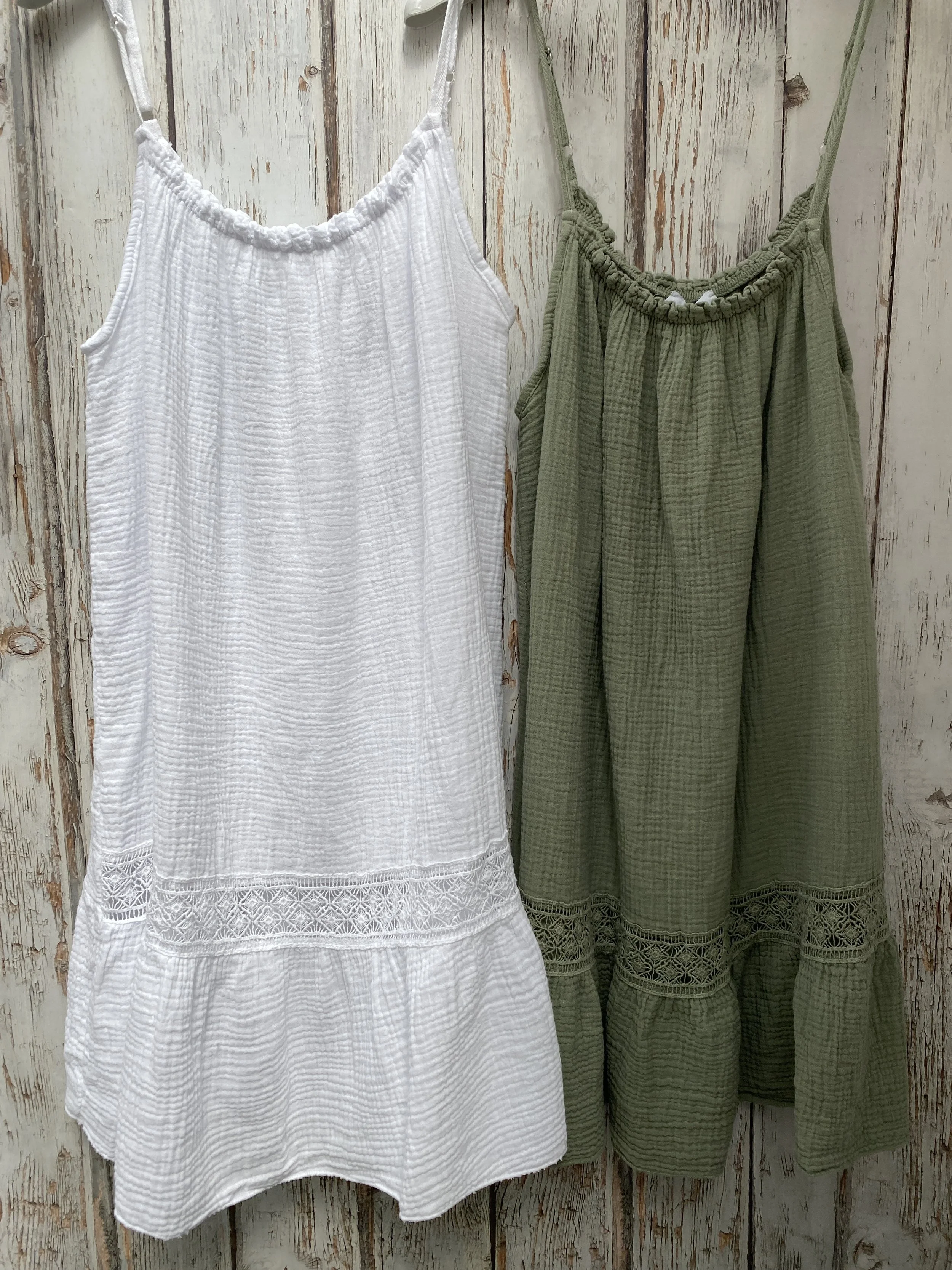 Cotton, sleeveless short summer dress