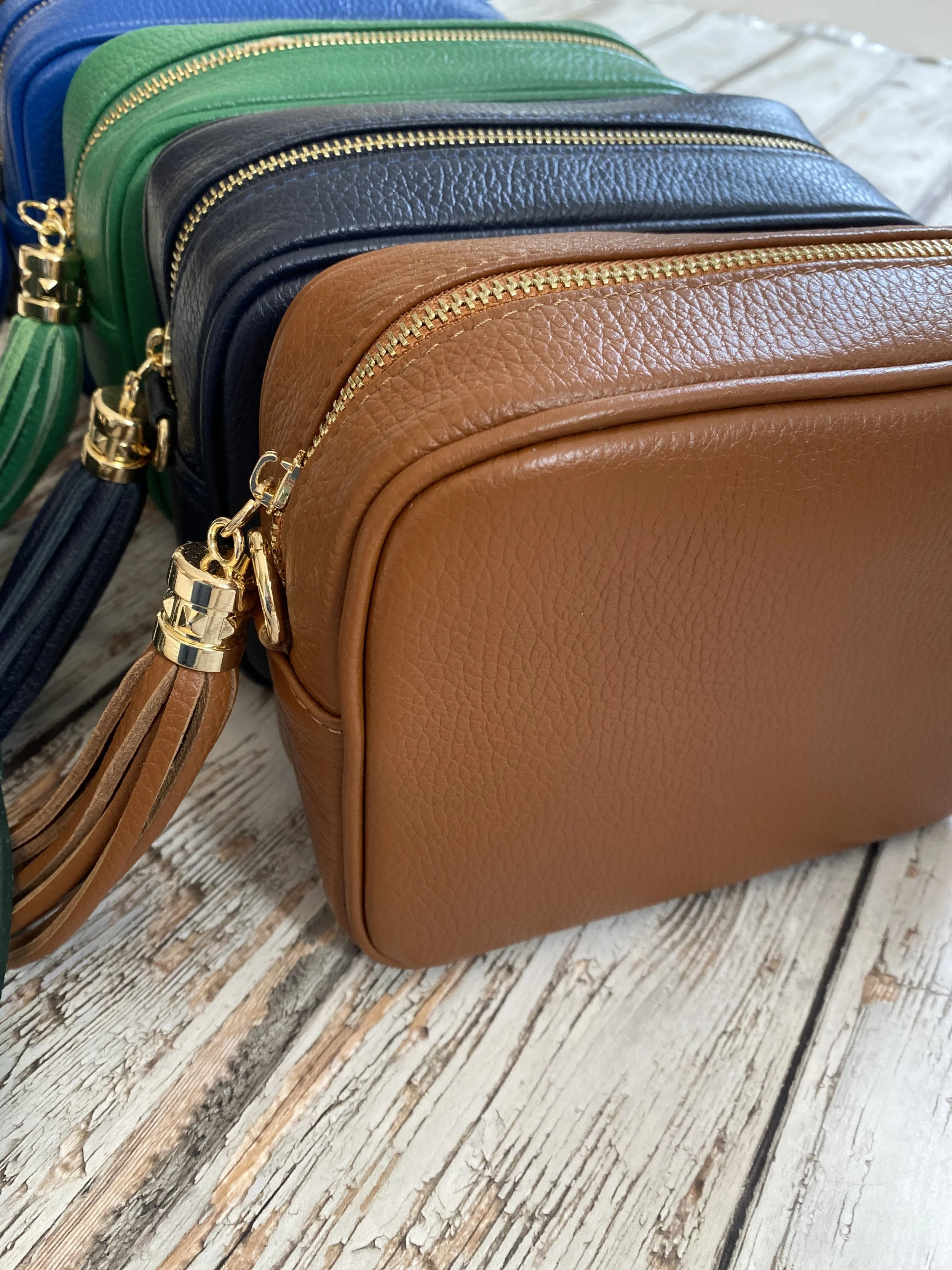 leather box bag with interchangeable strap