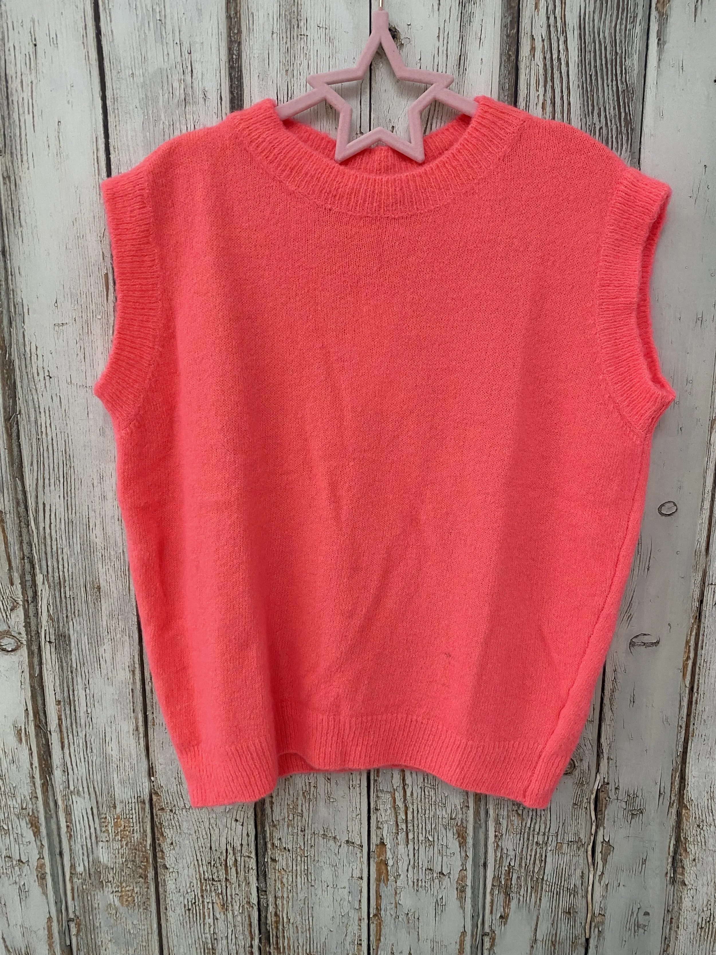 Neon coral alpa tank top