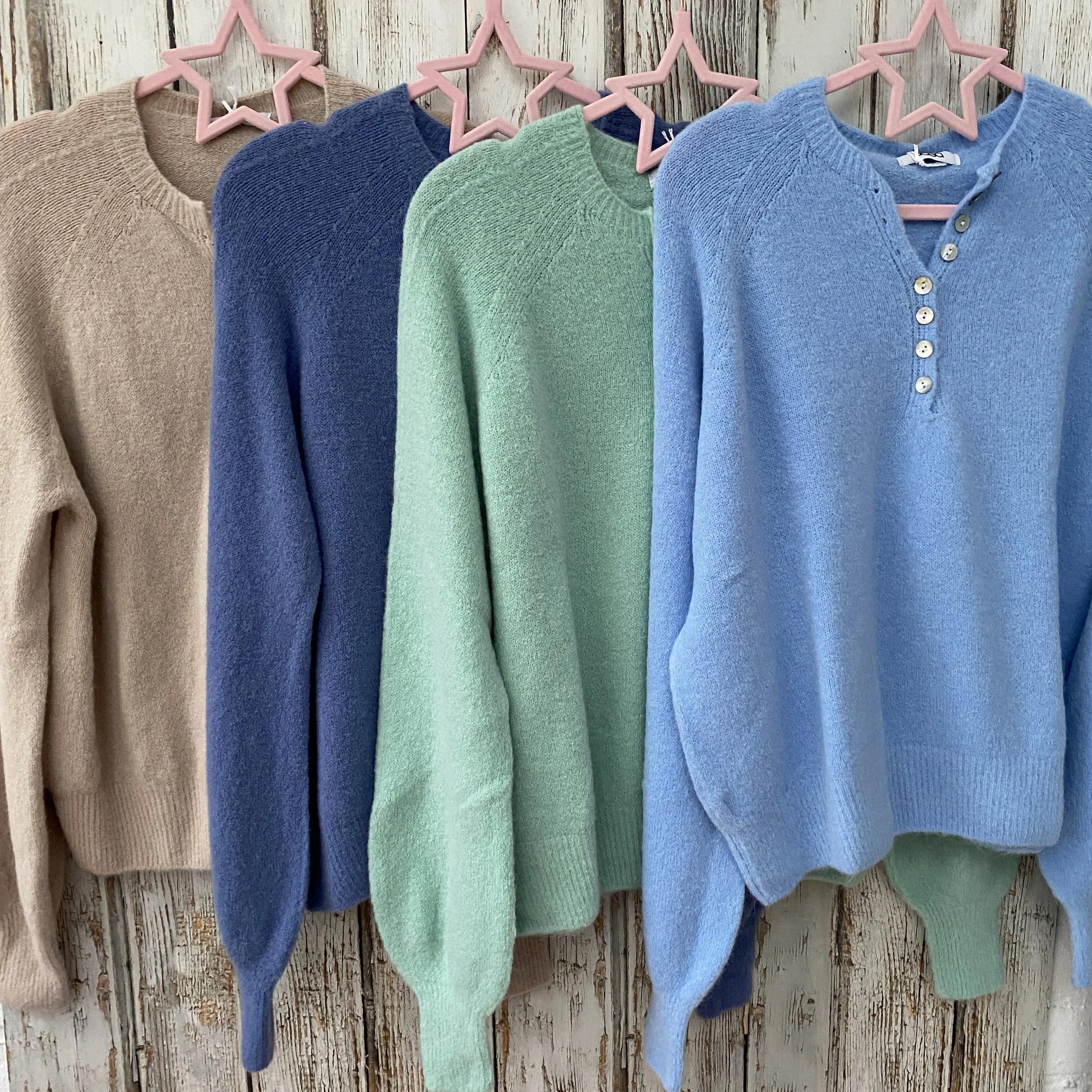 Button Front Long Sleeve Jumper