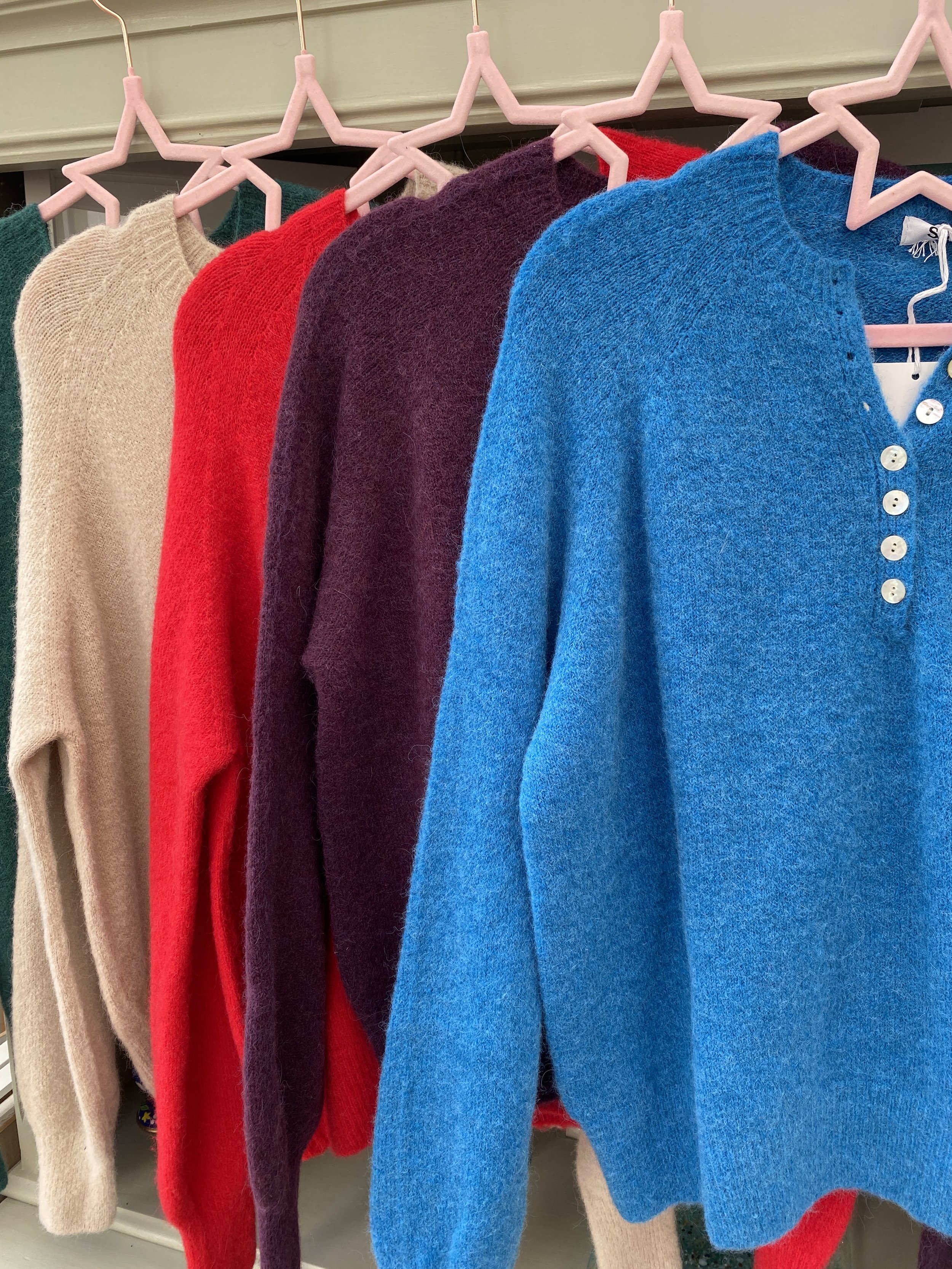 Button Front Long Sleeve Jumper
