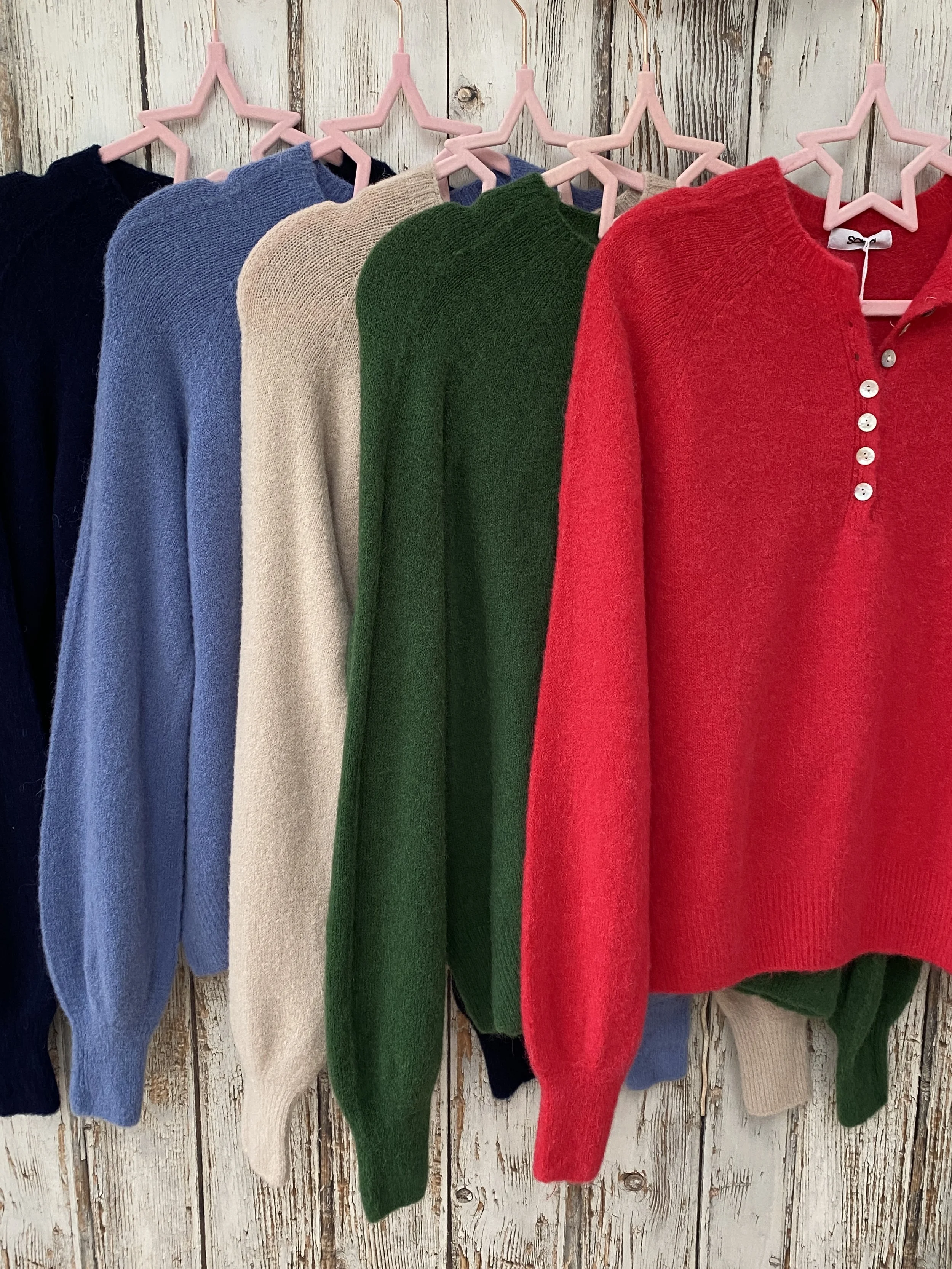 Button Front Long Sleeve Jumper