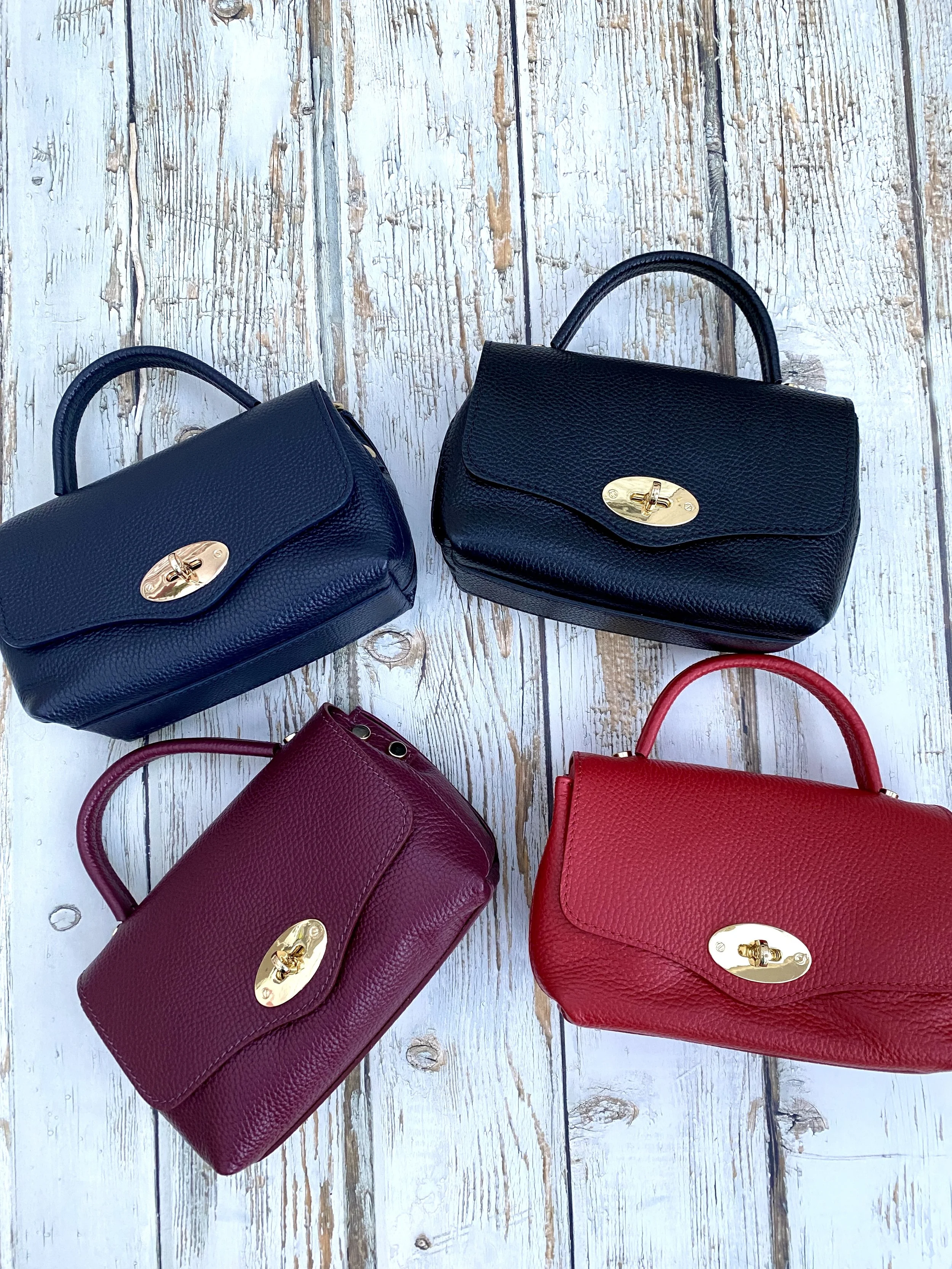 Milly Leather Bag with Detachable Strap