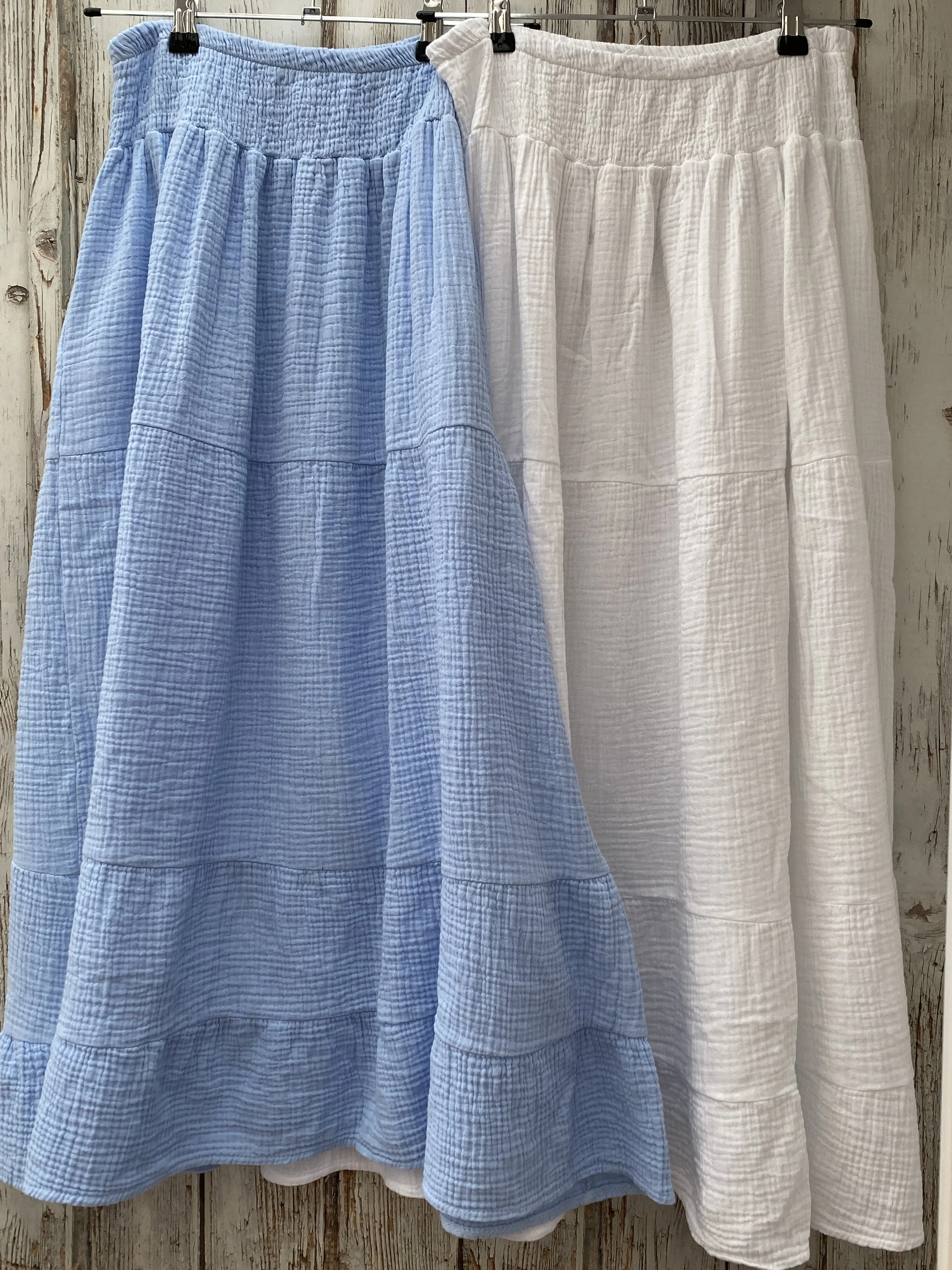 Cotton Pocket Long Skirt