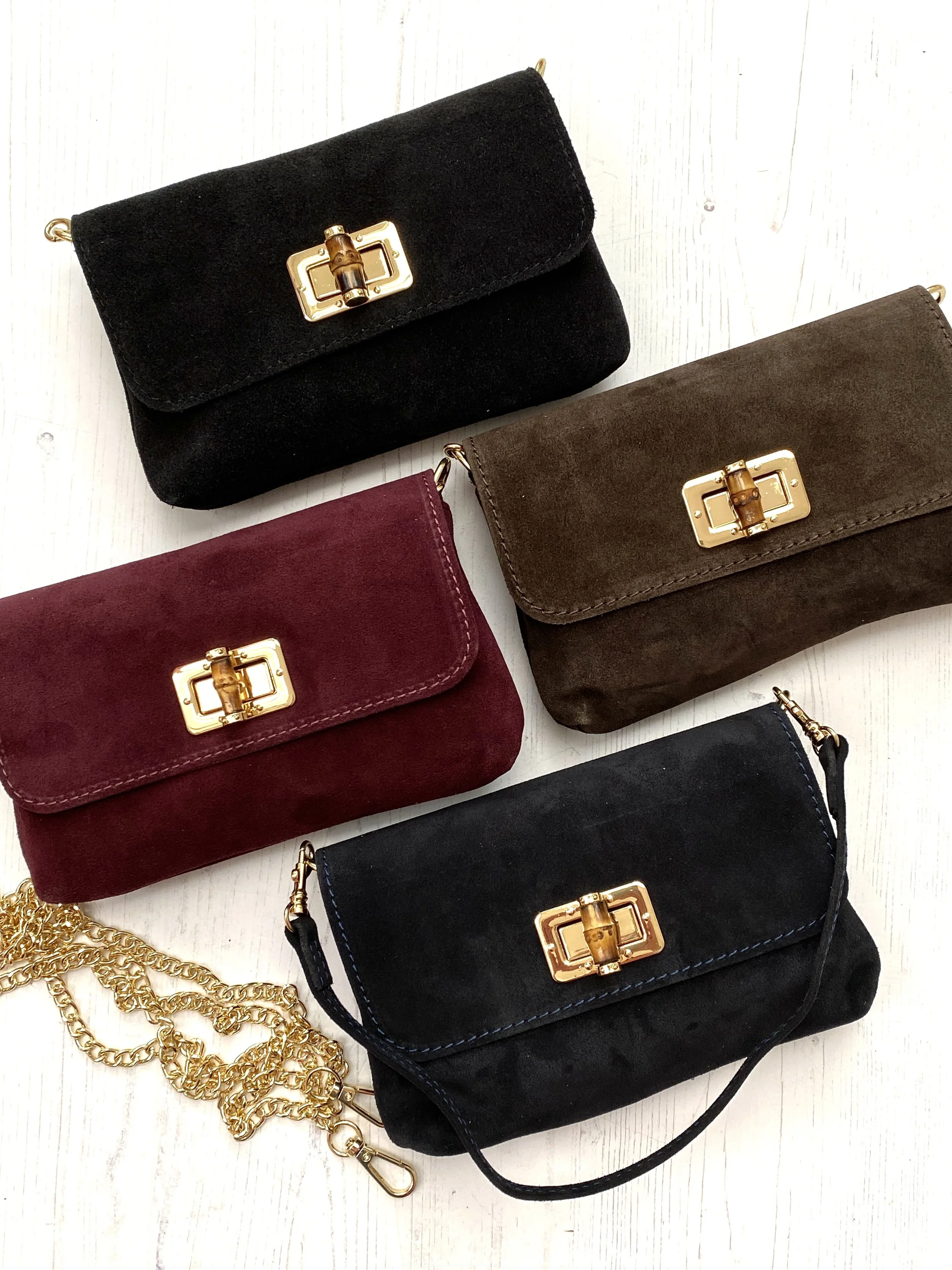 Lucie Small Suede Bag