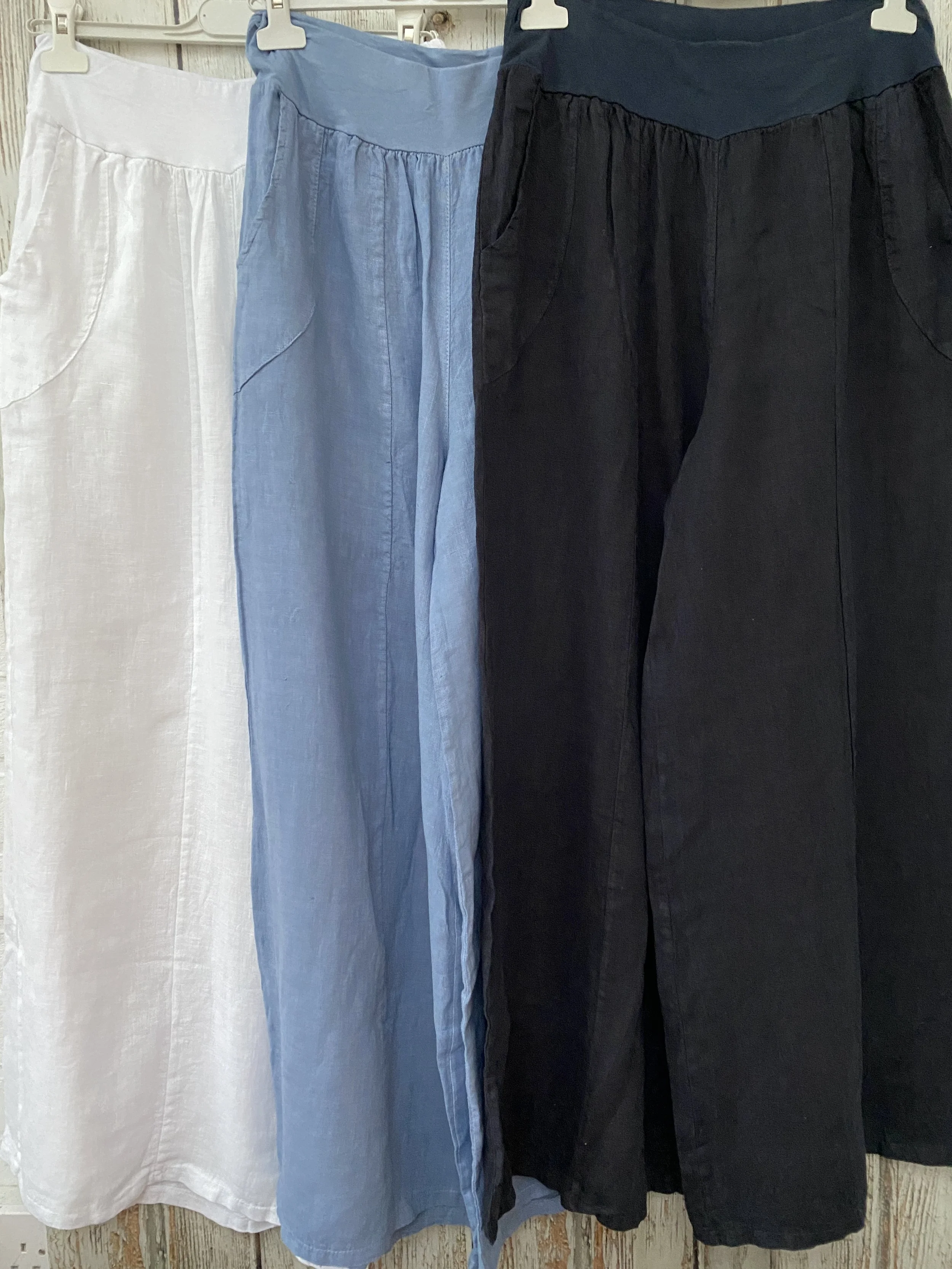 Linen Wide Leg Trousers