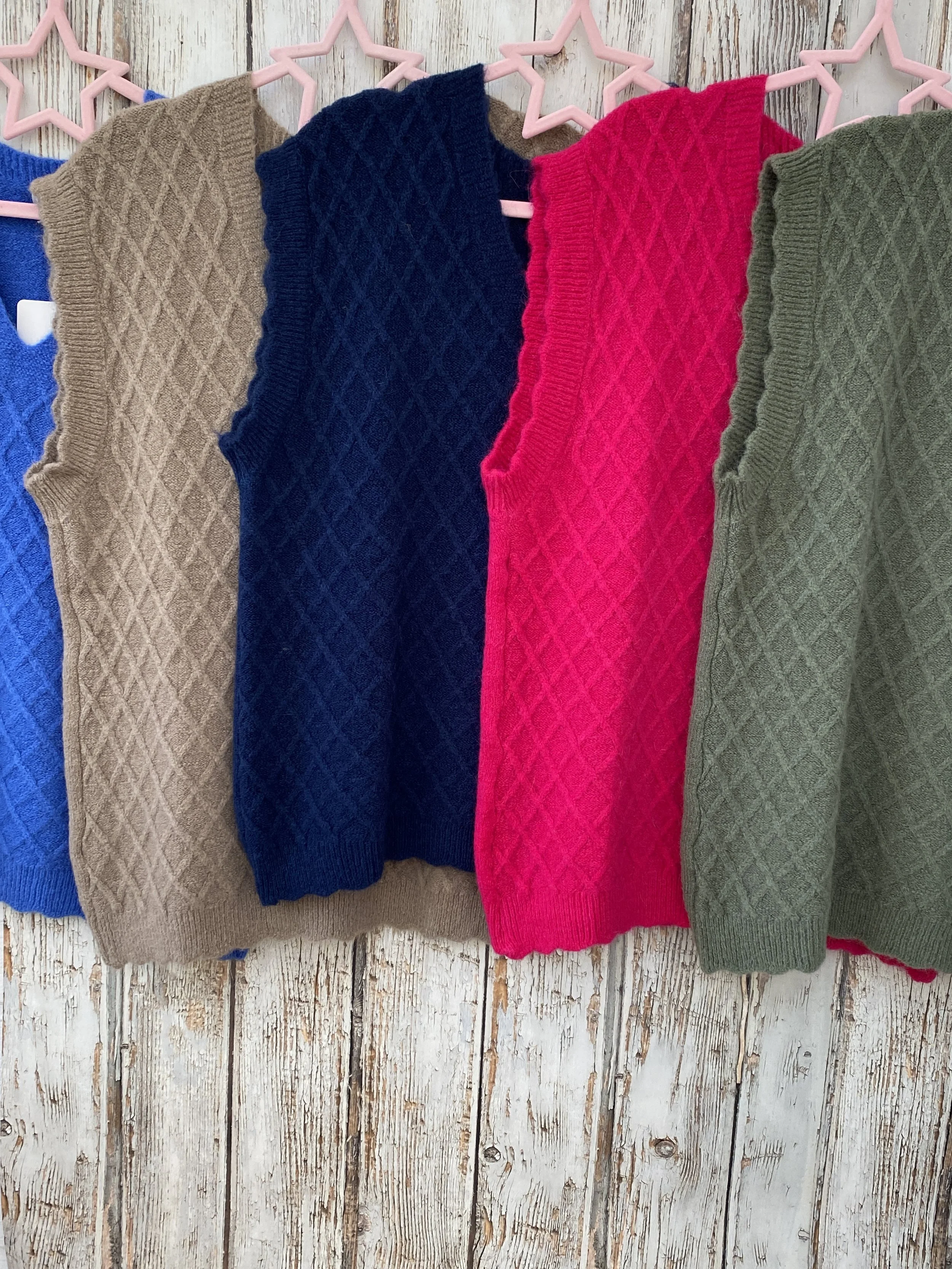 range of tank tops in different colours