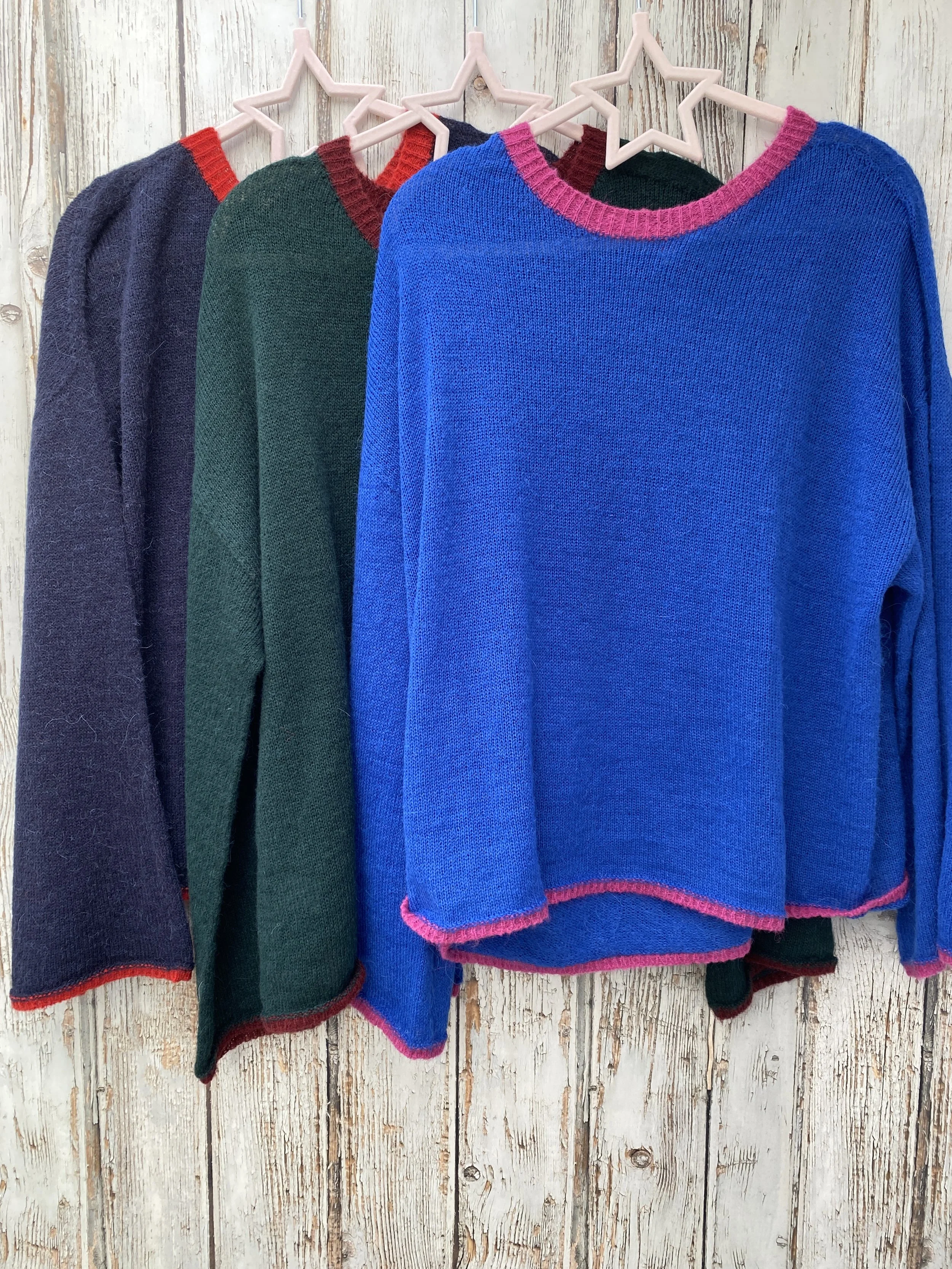 Contrast Trim /alpaca Mix Jumper