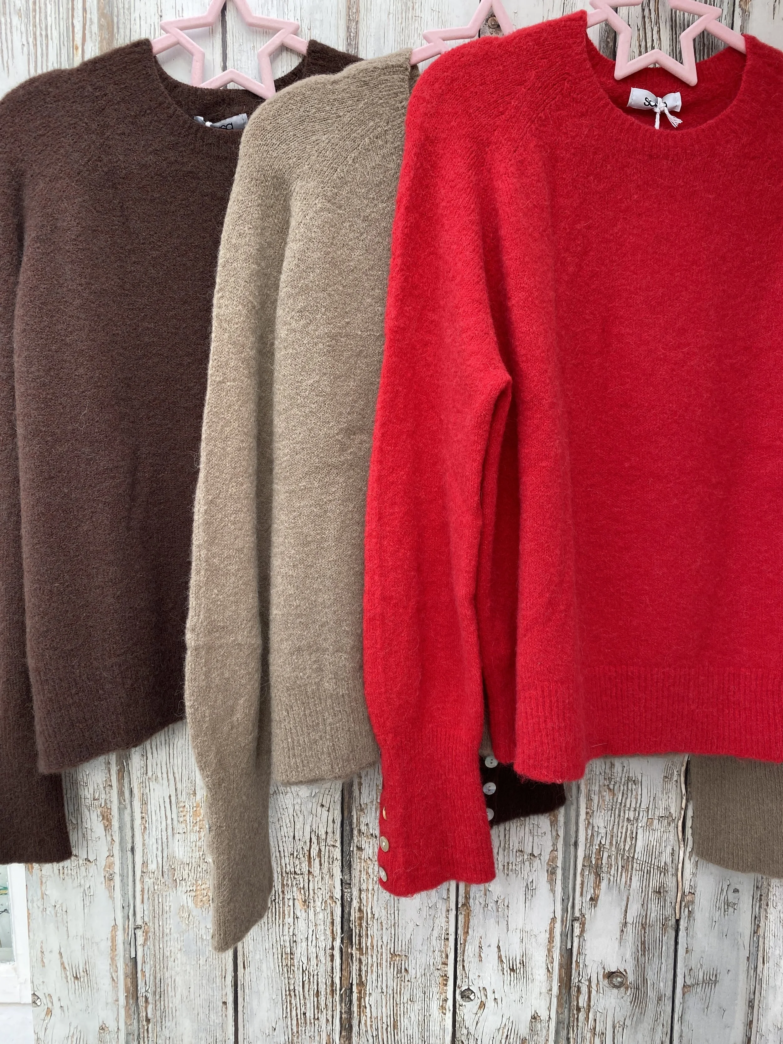 Button Sleeve Alpaca Mix Jumper
