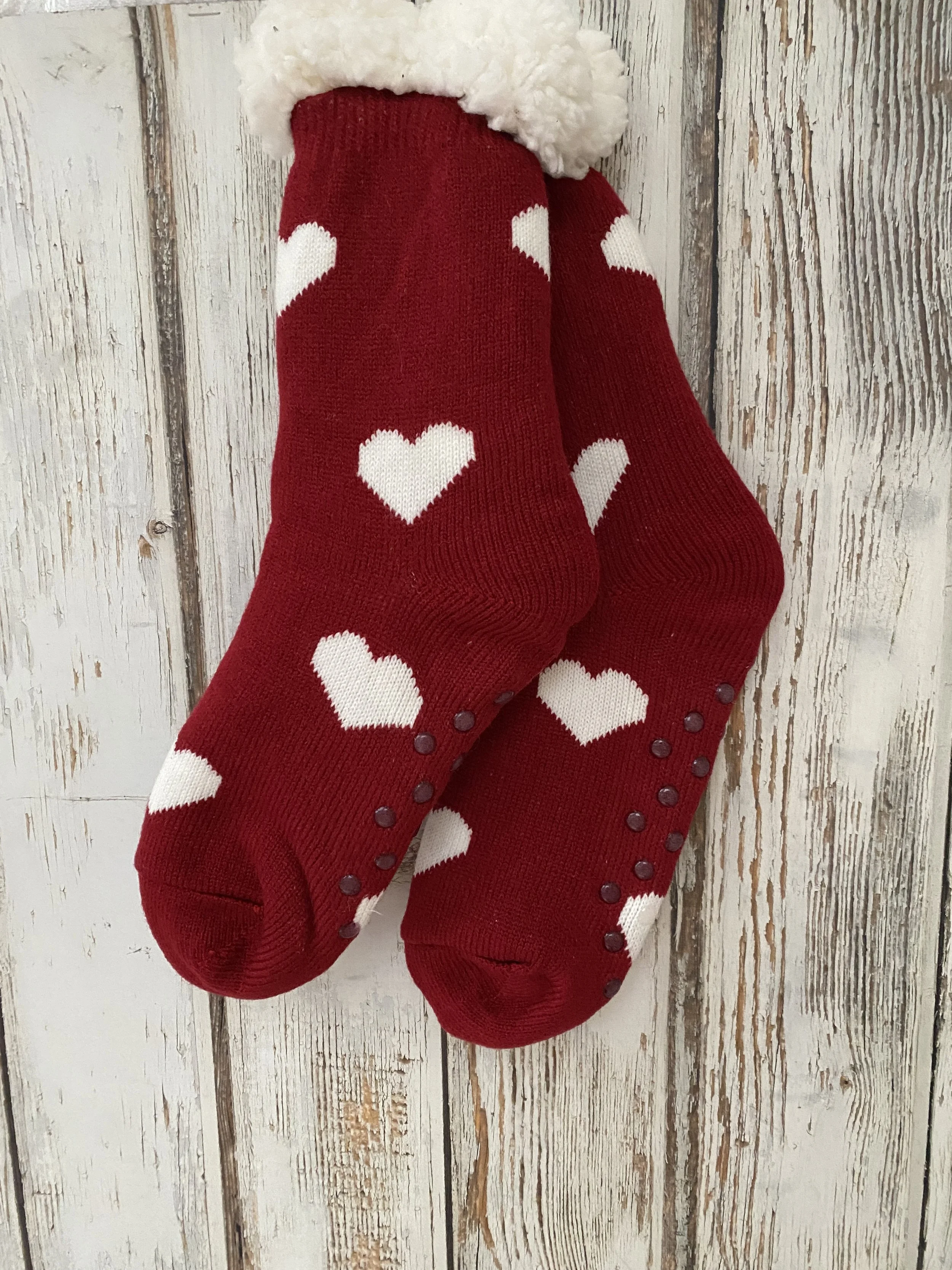 Heart Slipper Socks