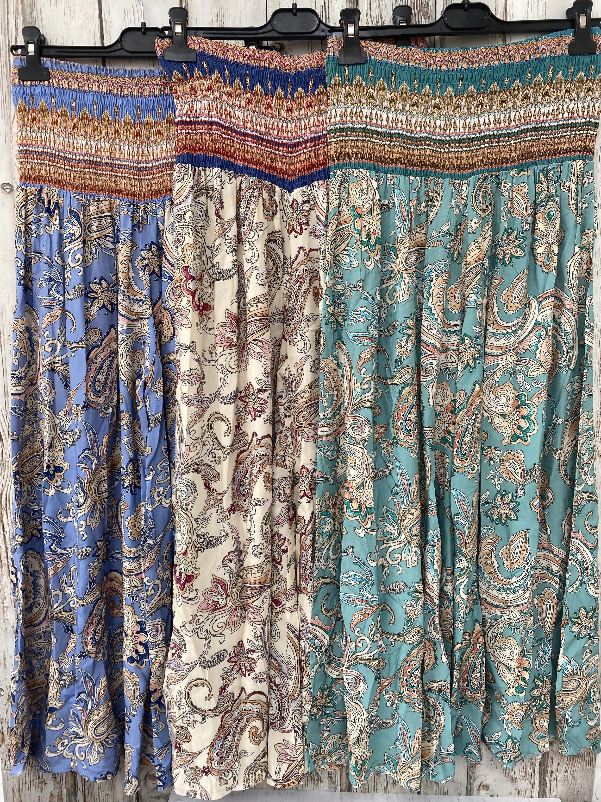 Wide leg Paisley Trousers