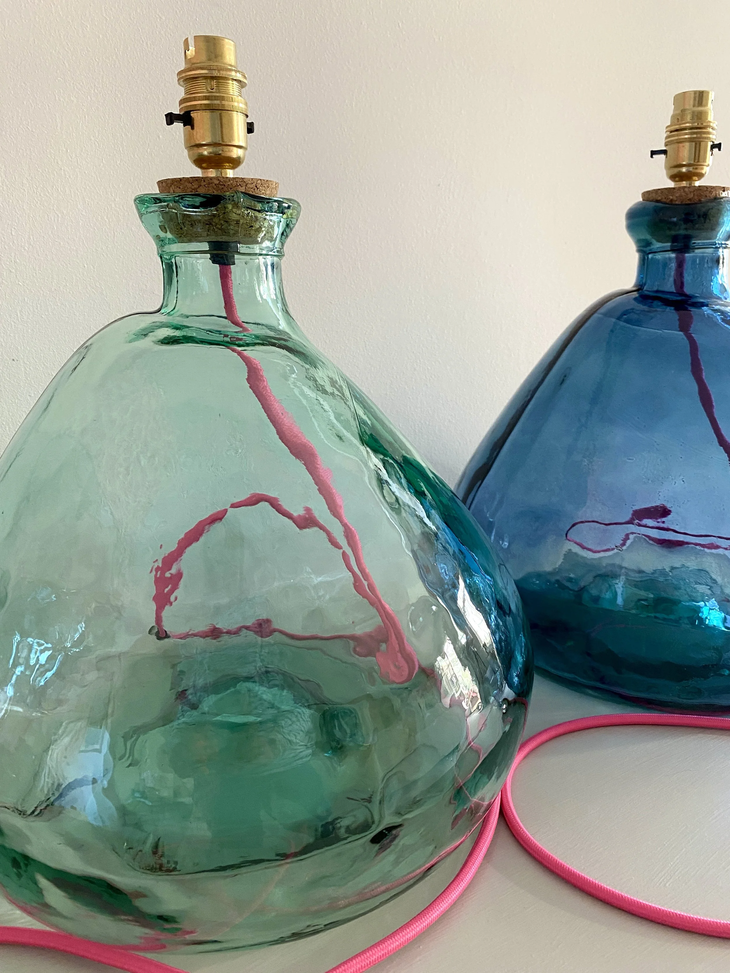 Oasis 39cm Tall Recycled Glass Lamp