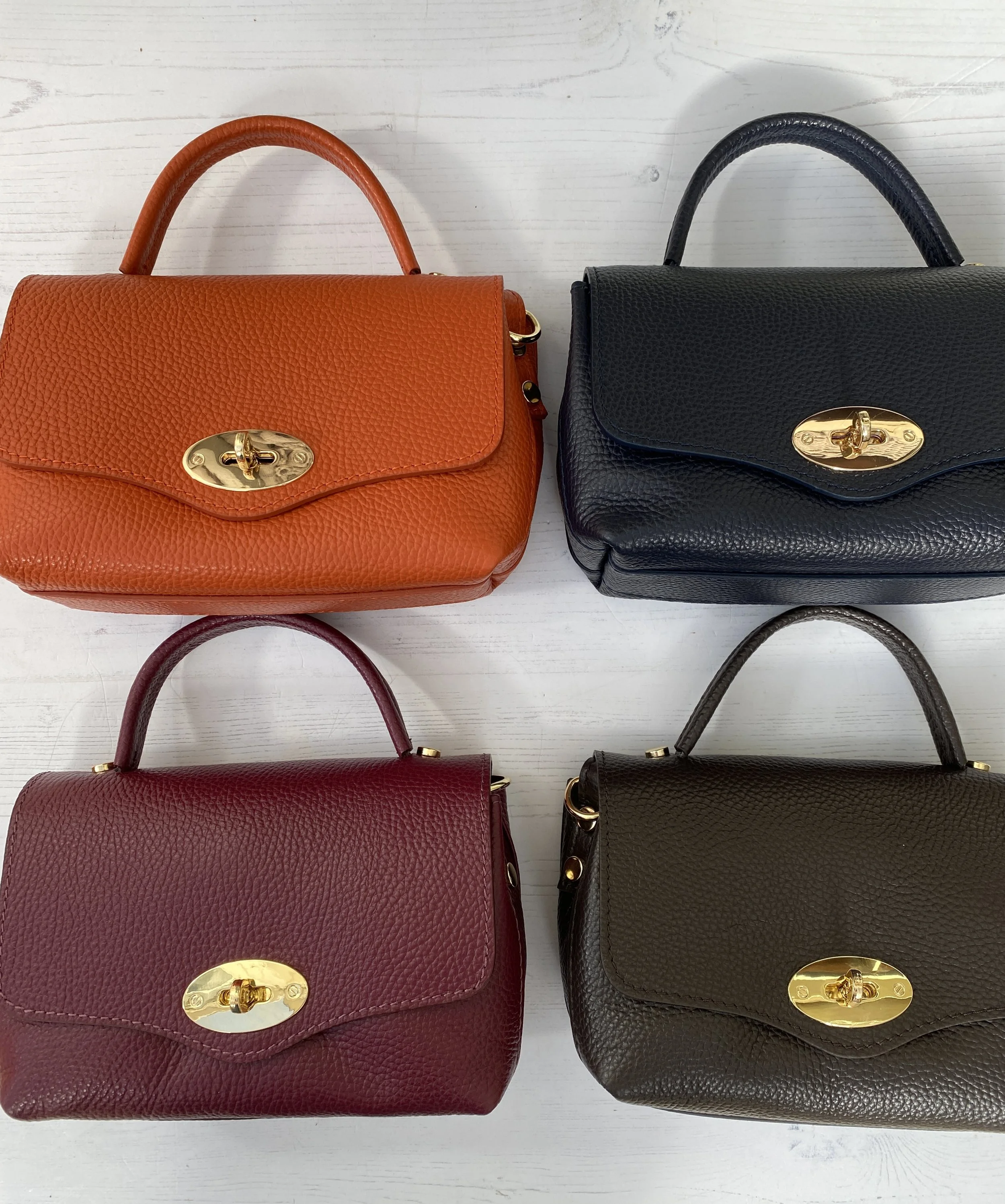 Milly Leather Bag with Detachable Strap