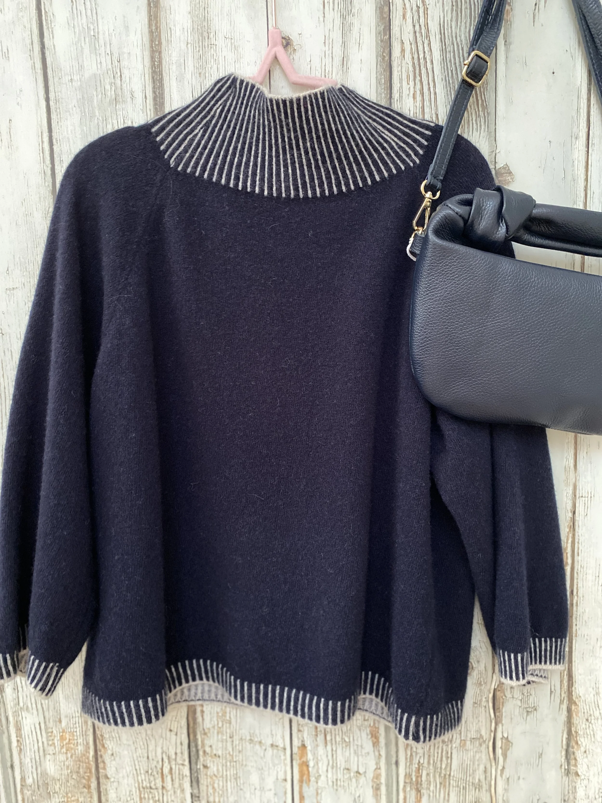 funnel neck merino wool jumper
