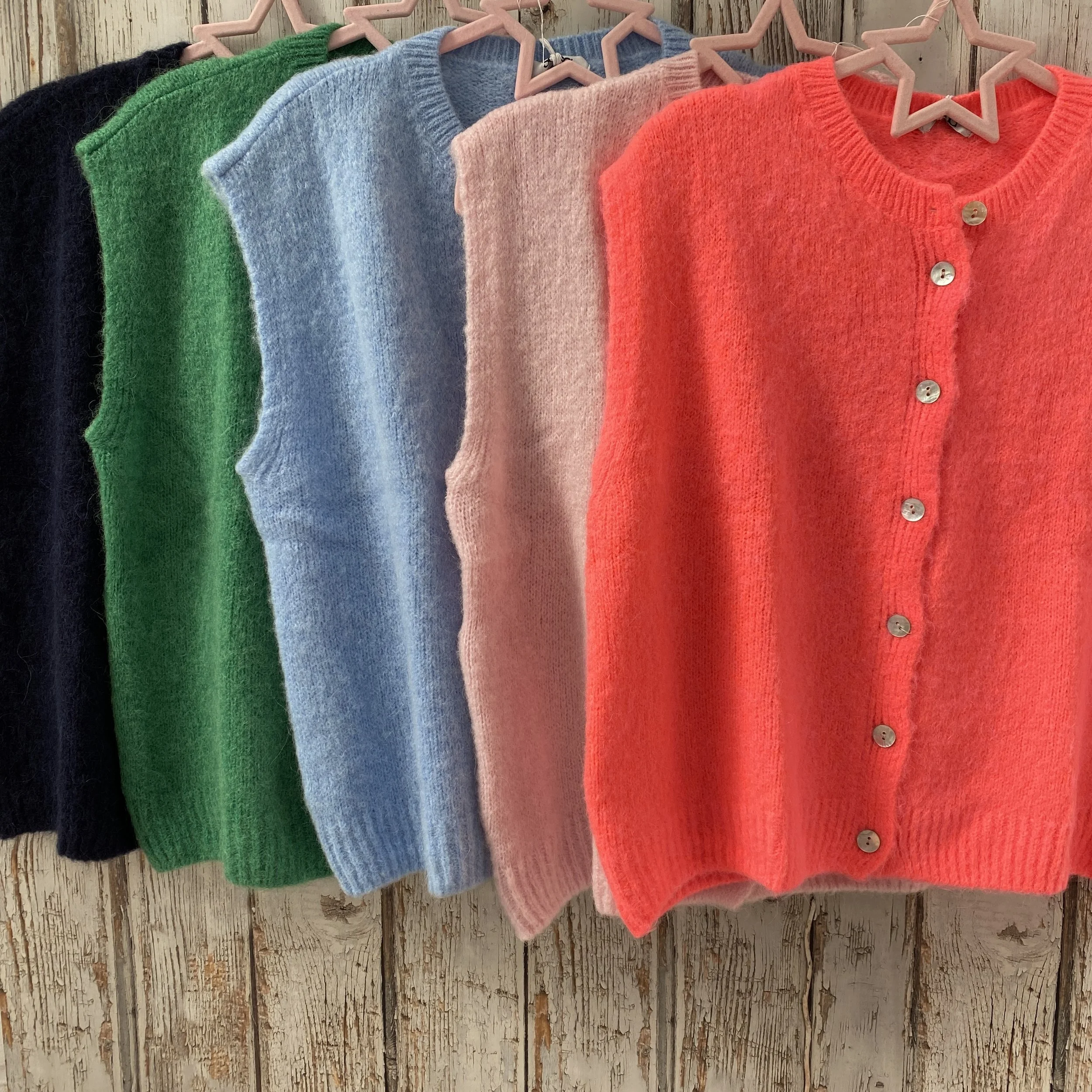 Alpaca Mix Sleeveless Cardigan