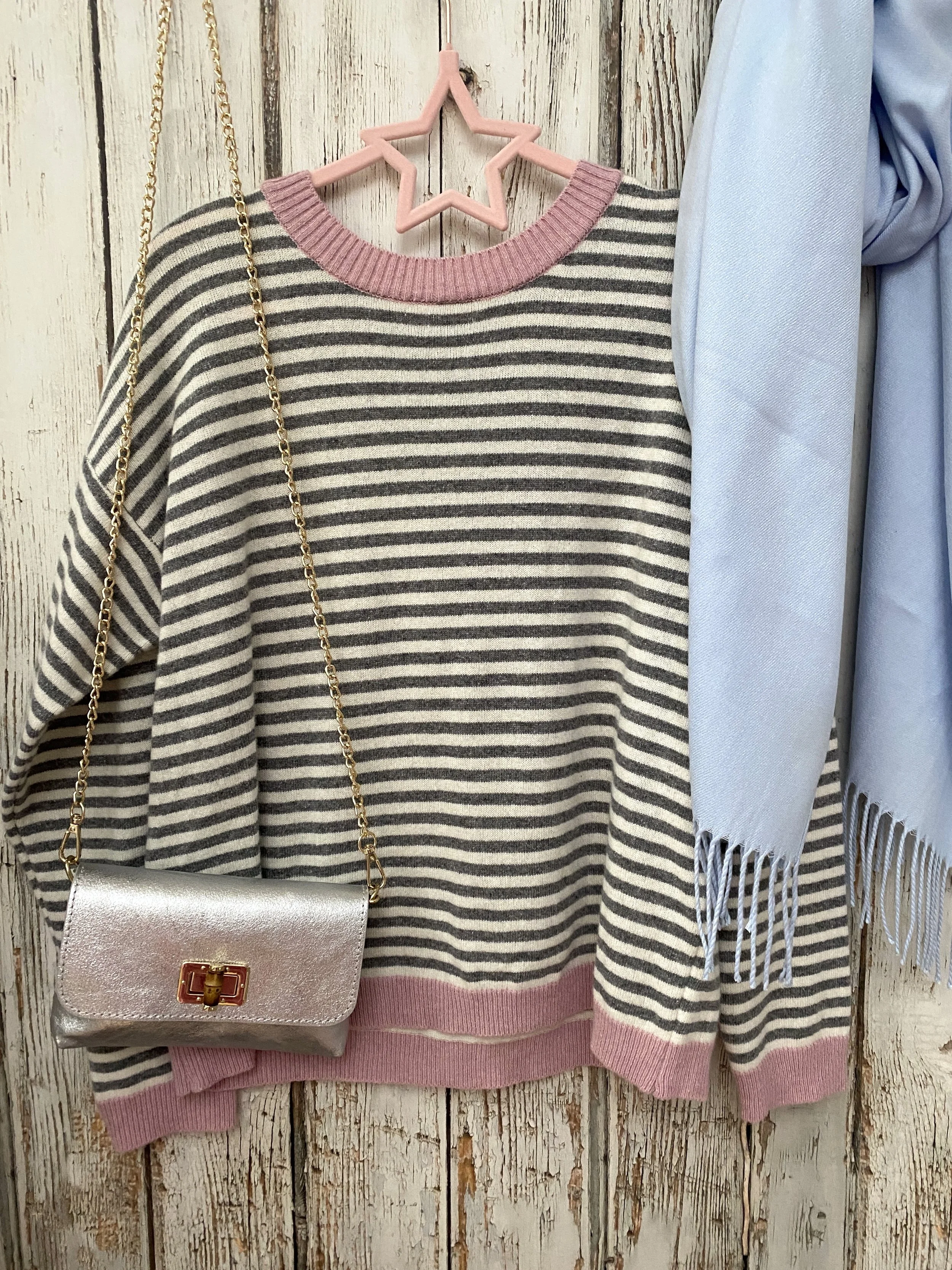 Celine Cashmere Blend Stripe Jumper