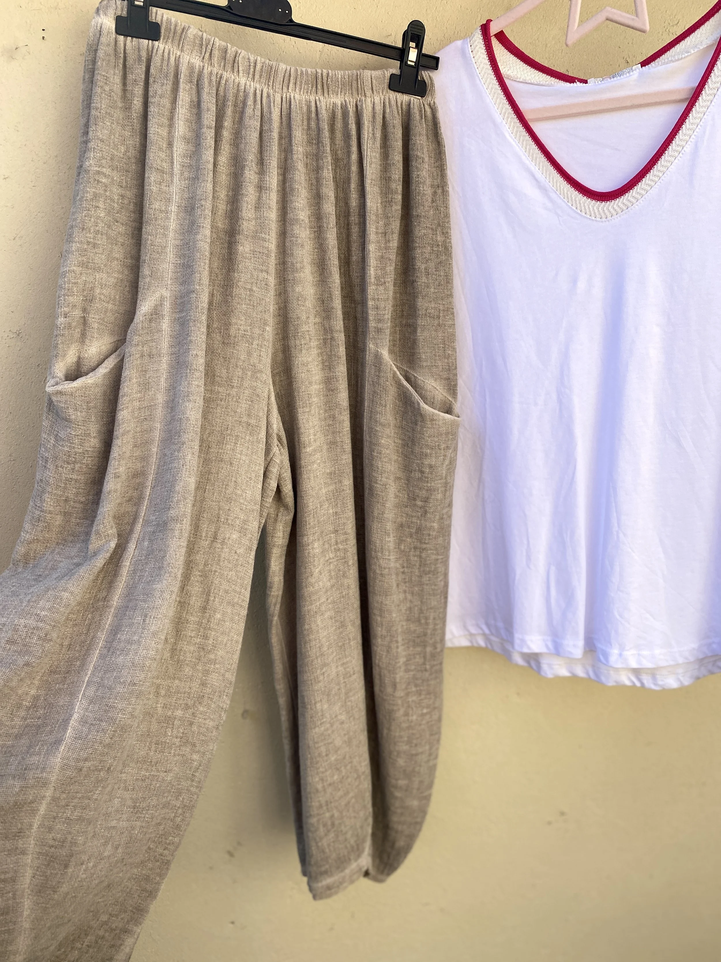 Linen Mix Balloon Style Trousers