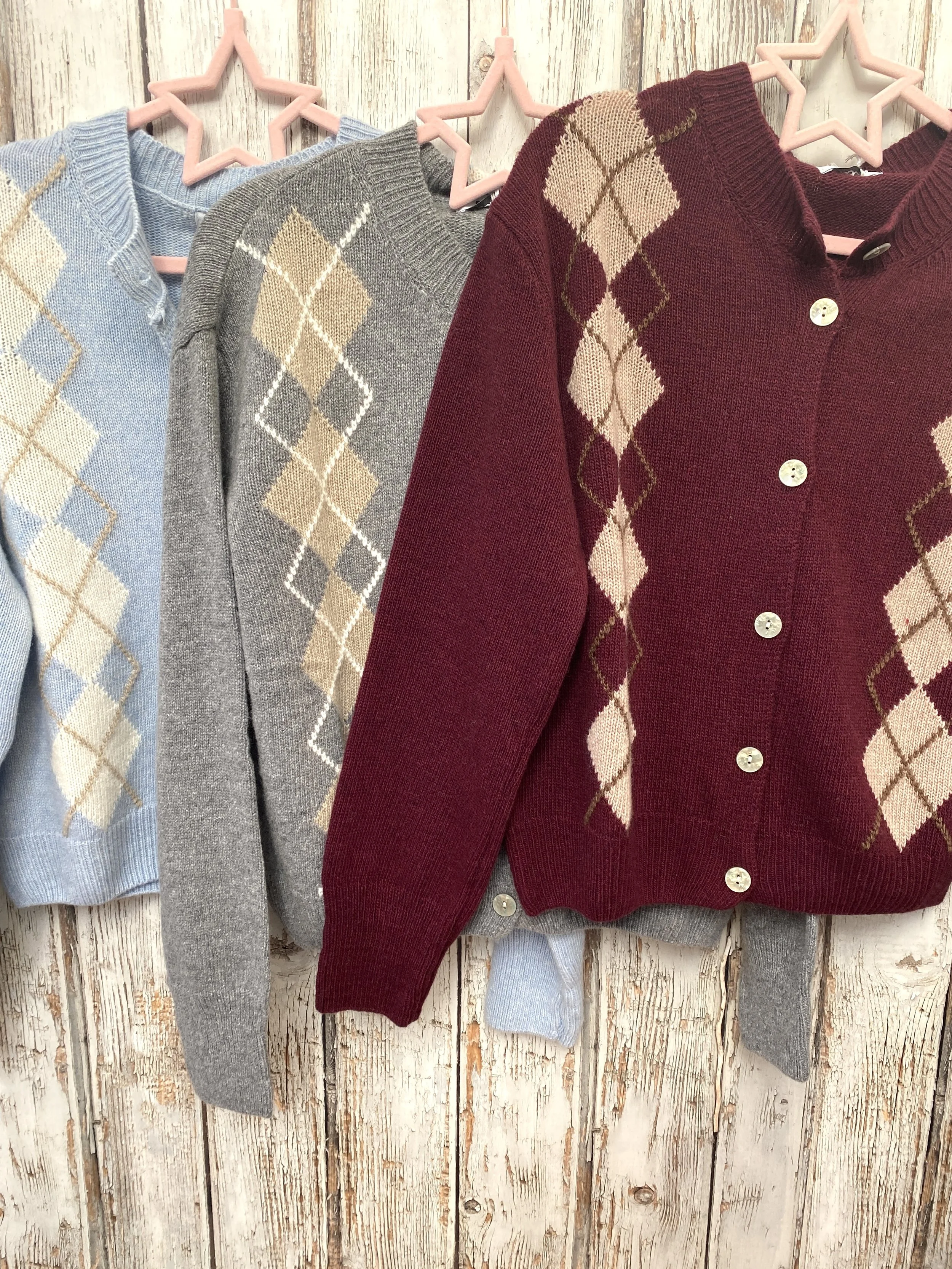 Argyle Pattern Cardigans