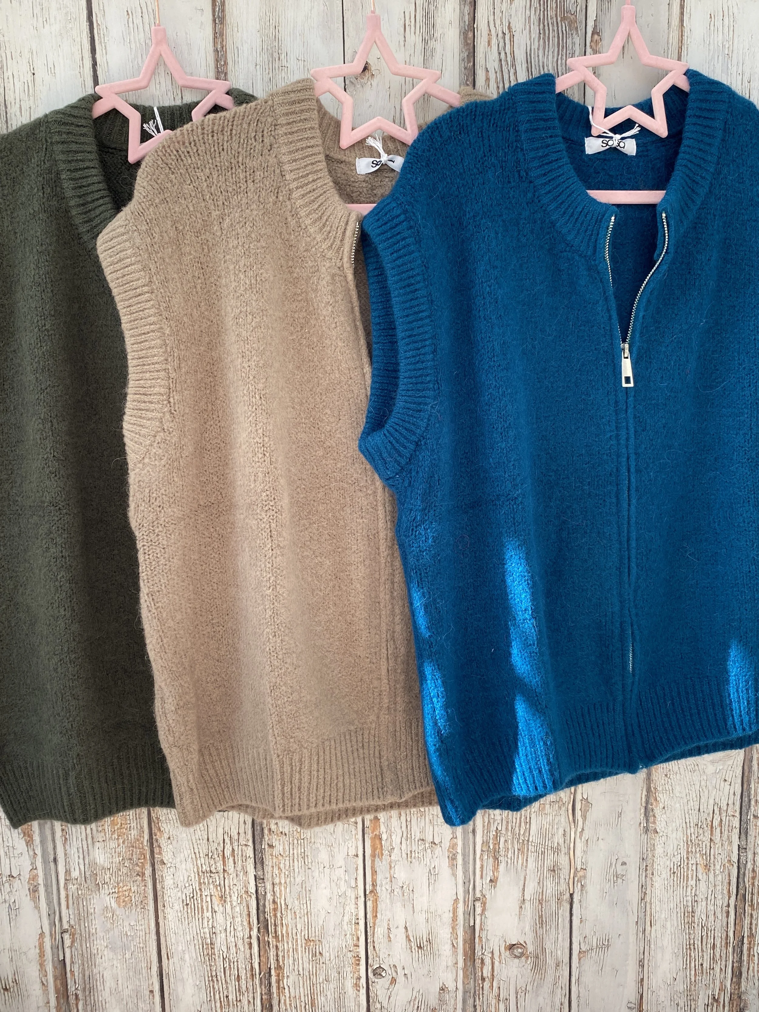 Zip Up Knitted Waistcoat