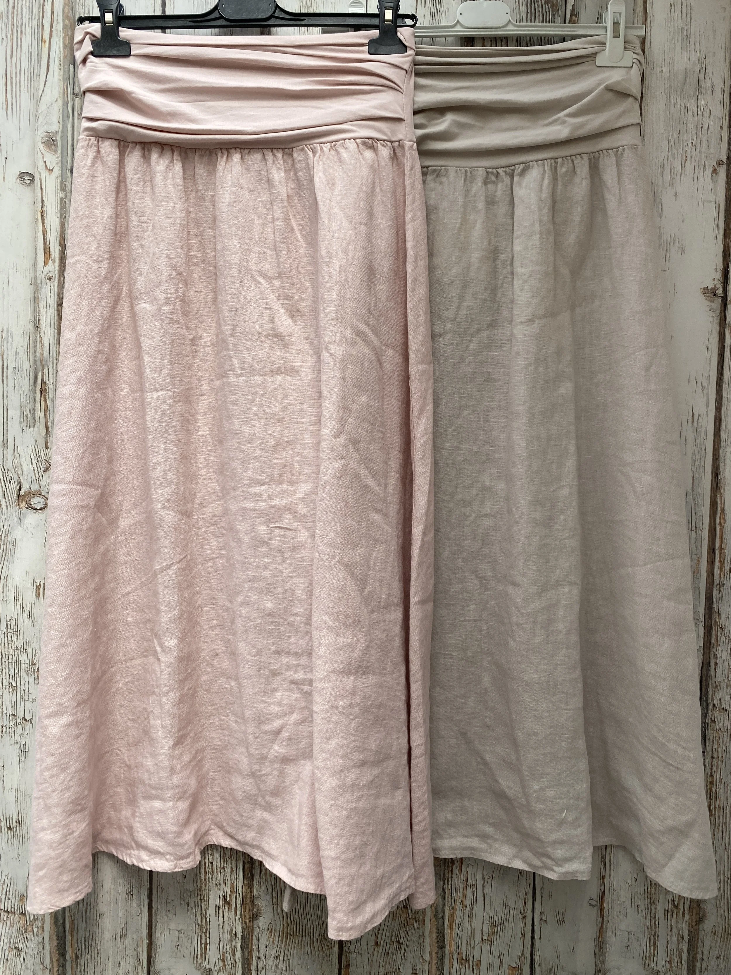 Bella Linen Midi Skirt