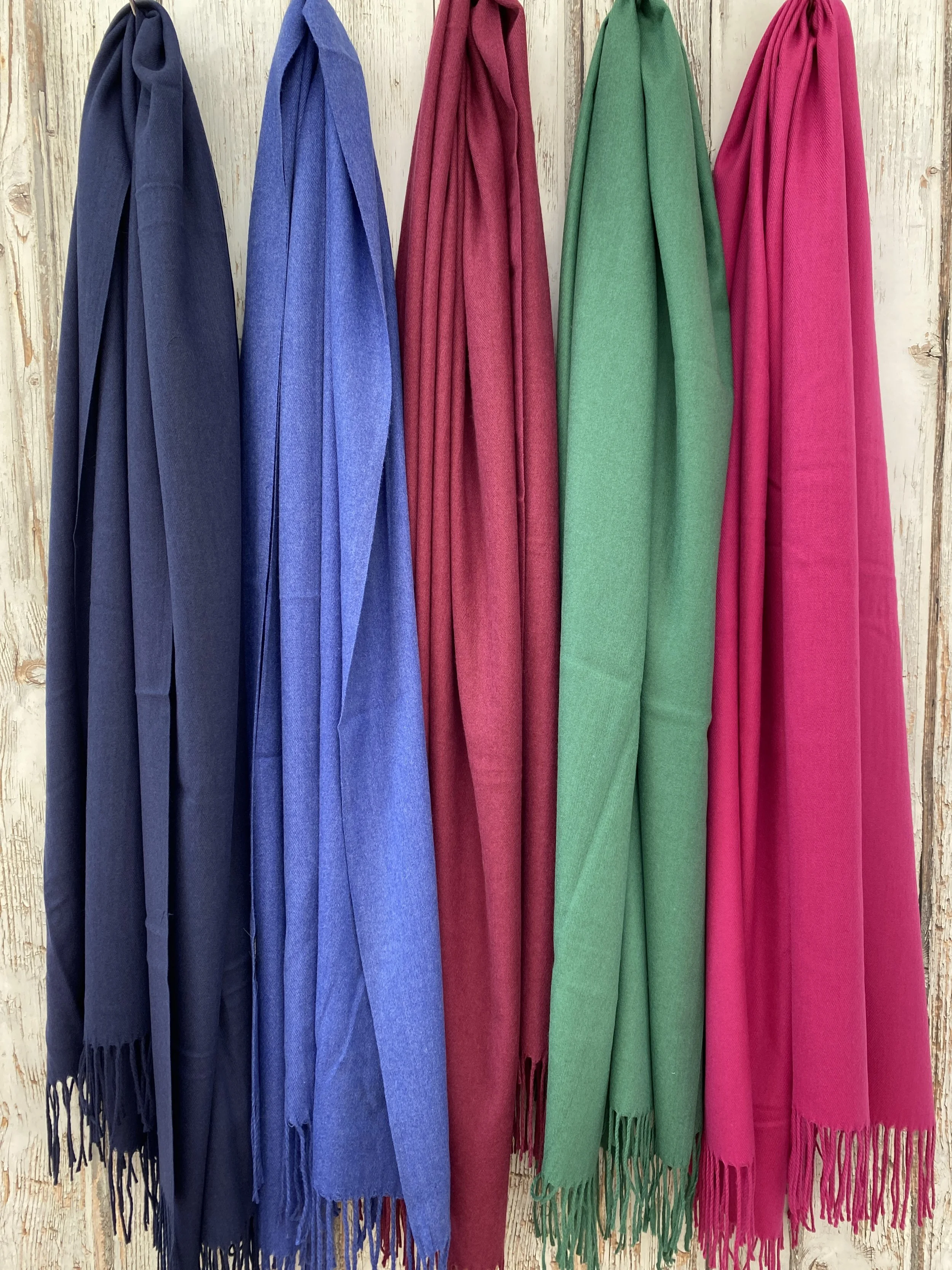 Cashmere blend tassel scarf/wrap