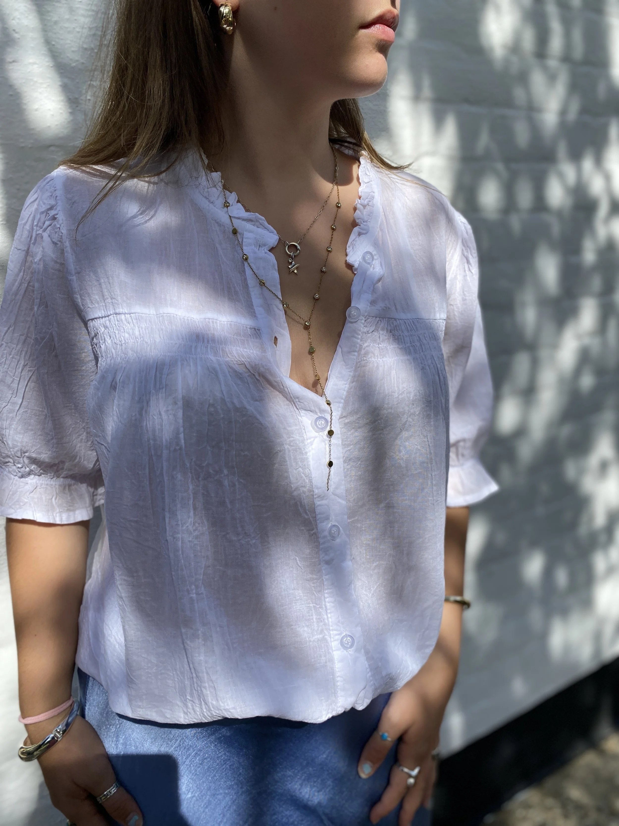 Button Cotton Blouse