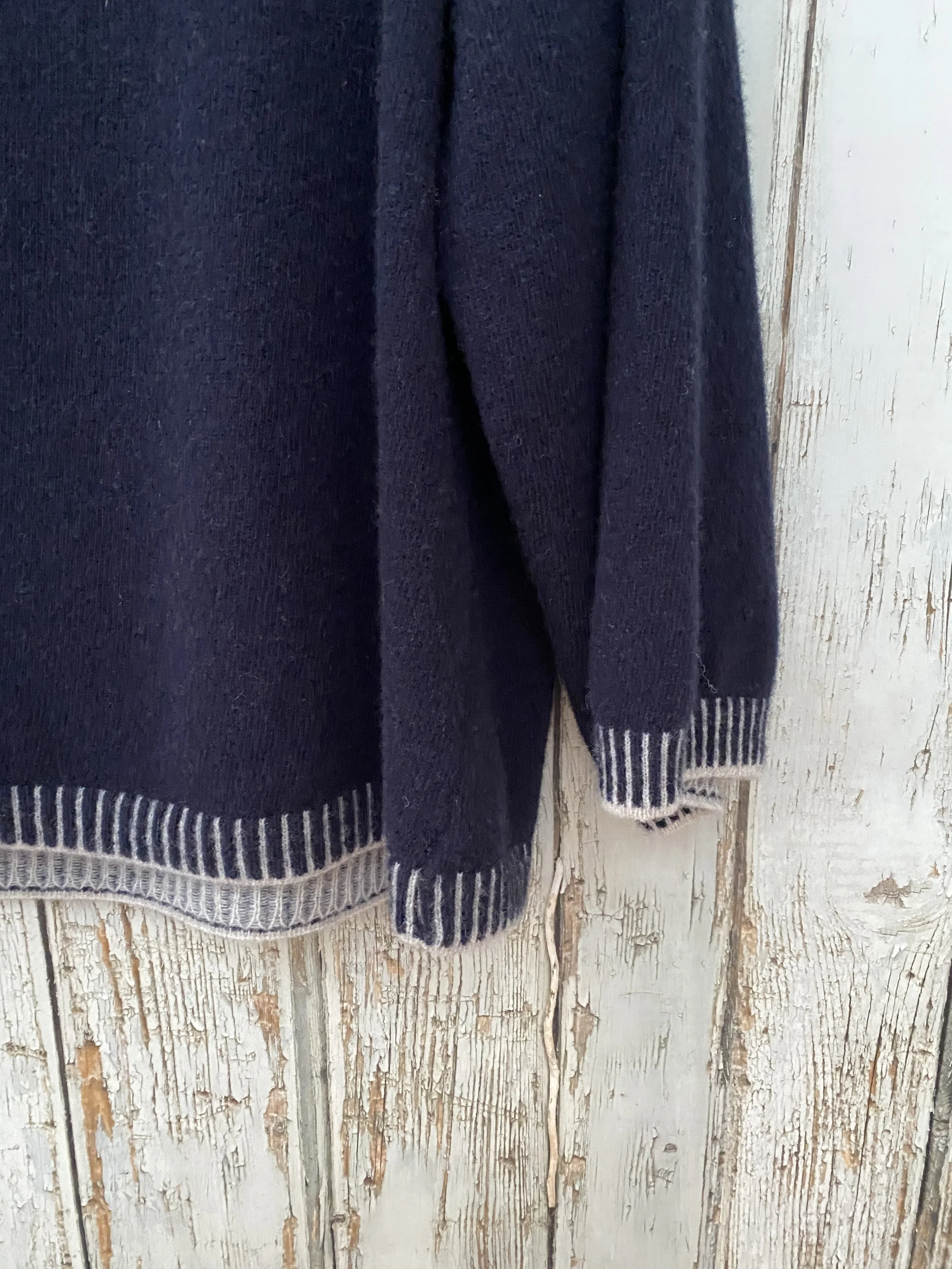 navy merino wool jumper
