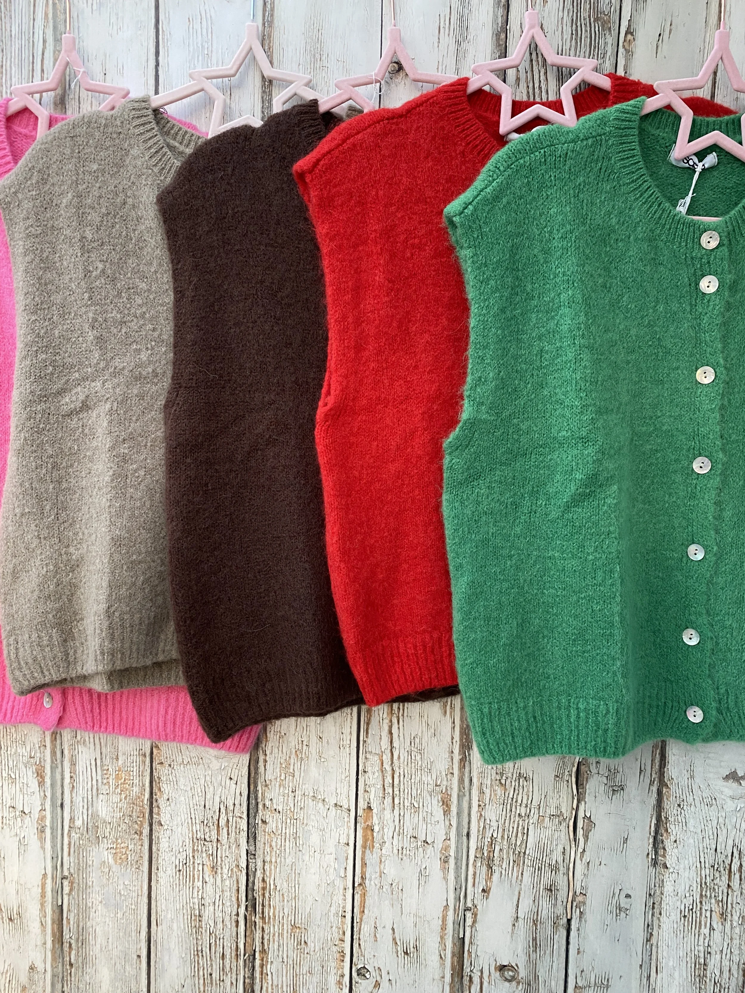 Alpaca Mix Sleeveless Cardigan