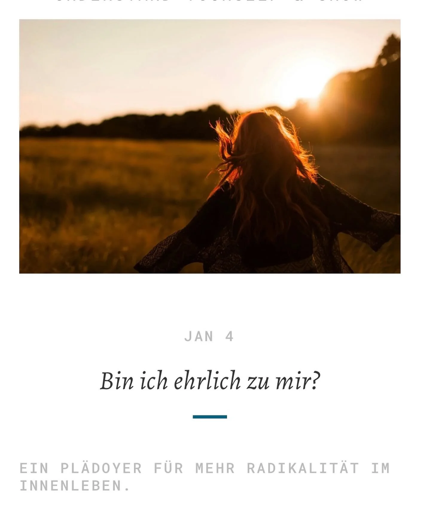 Neuer Blogbeitrag. 

Ein kleiner Wegweiser f&uuml;r mich im Prozess der Innenarbeit sind 2 Prinzipien: 

Radikale Ehrlichkeit &amp; Radikale Authentizit&auml;t - mir selbst gegen&uuml;ber.

Egal, was ist, die Frage an mich selbst kann immer lauten: s