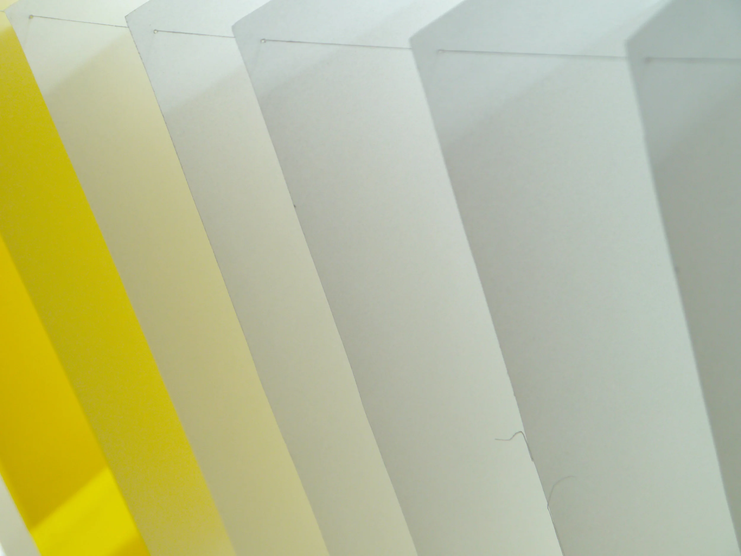 Experimenting with light and form, mass and space - paper and coloured film - Artist residency - ALT-Architecture and Rhian Haf at Ruthin Craft Centre